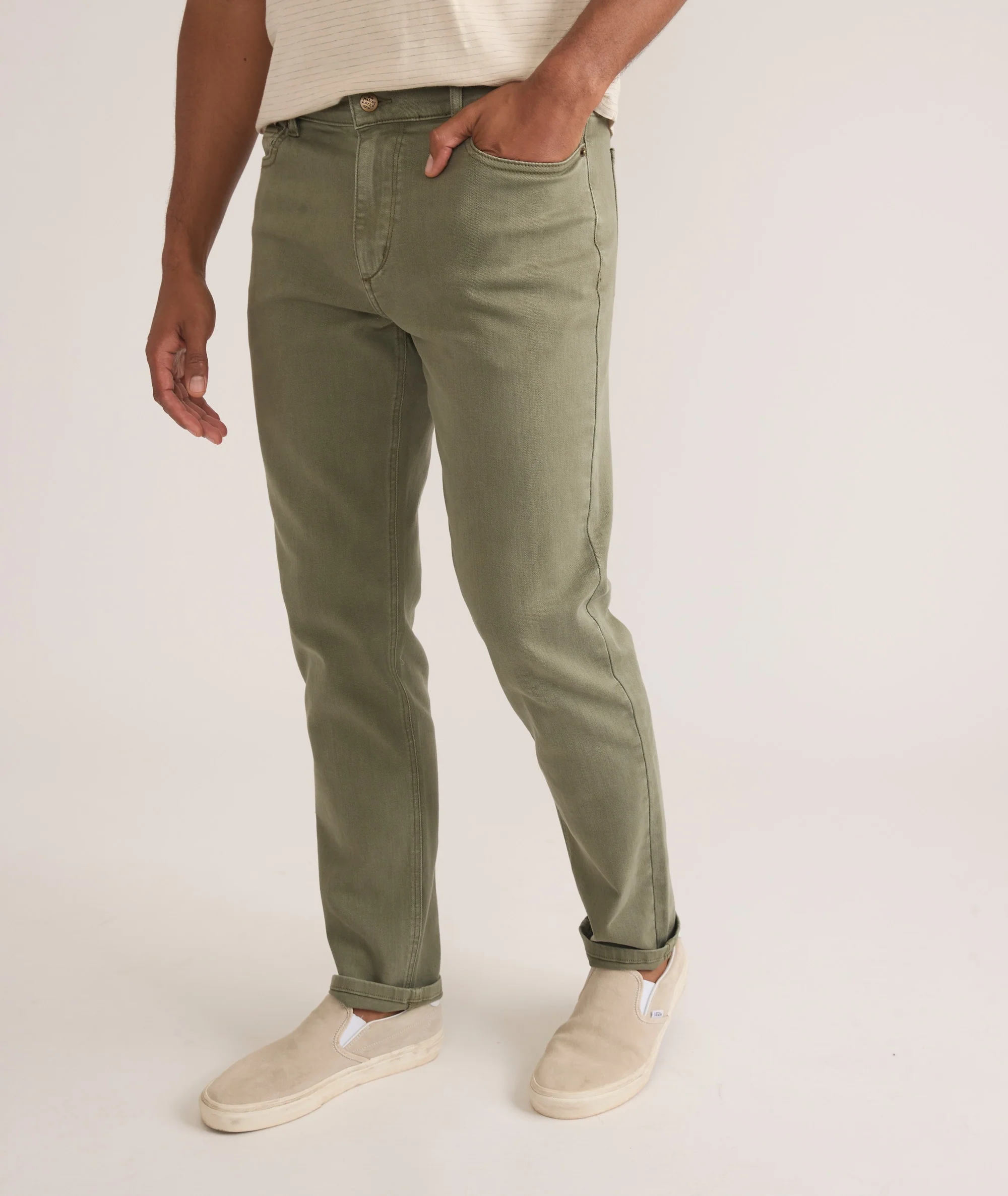 5 Pocket Athletic Fit Twill Pant - Image 2