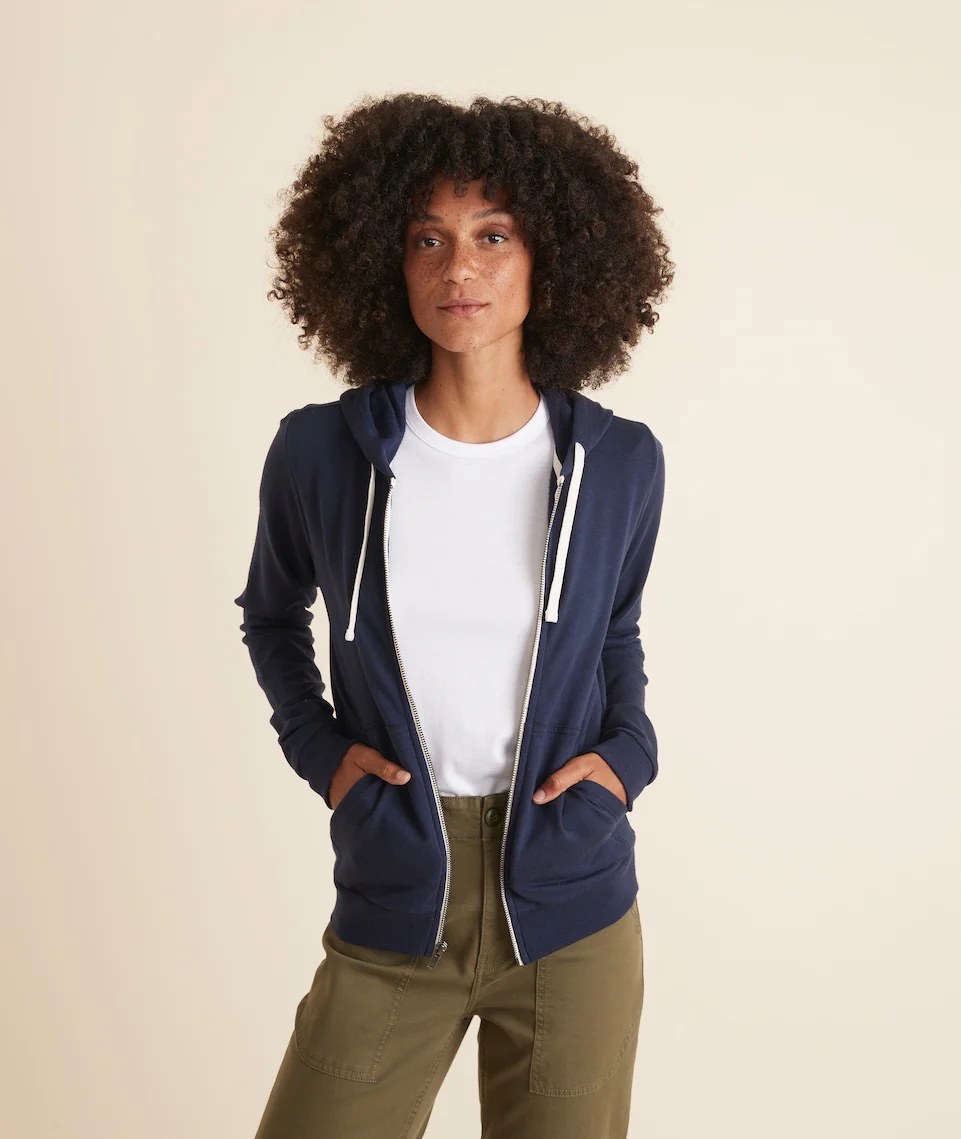 Women's Afternoon Hoodie in True Navy - Image 2