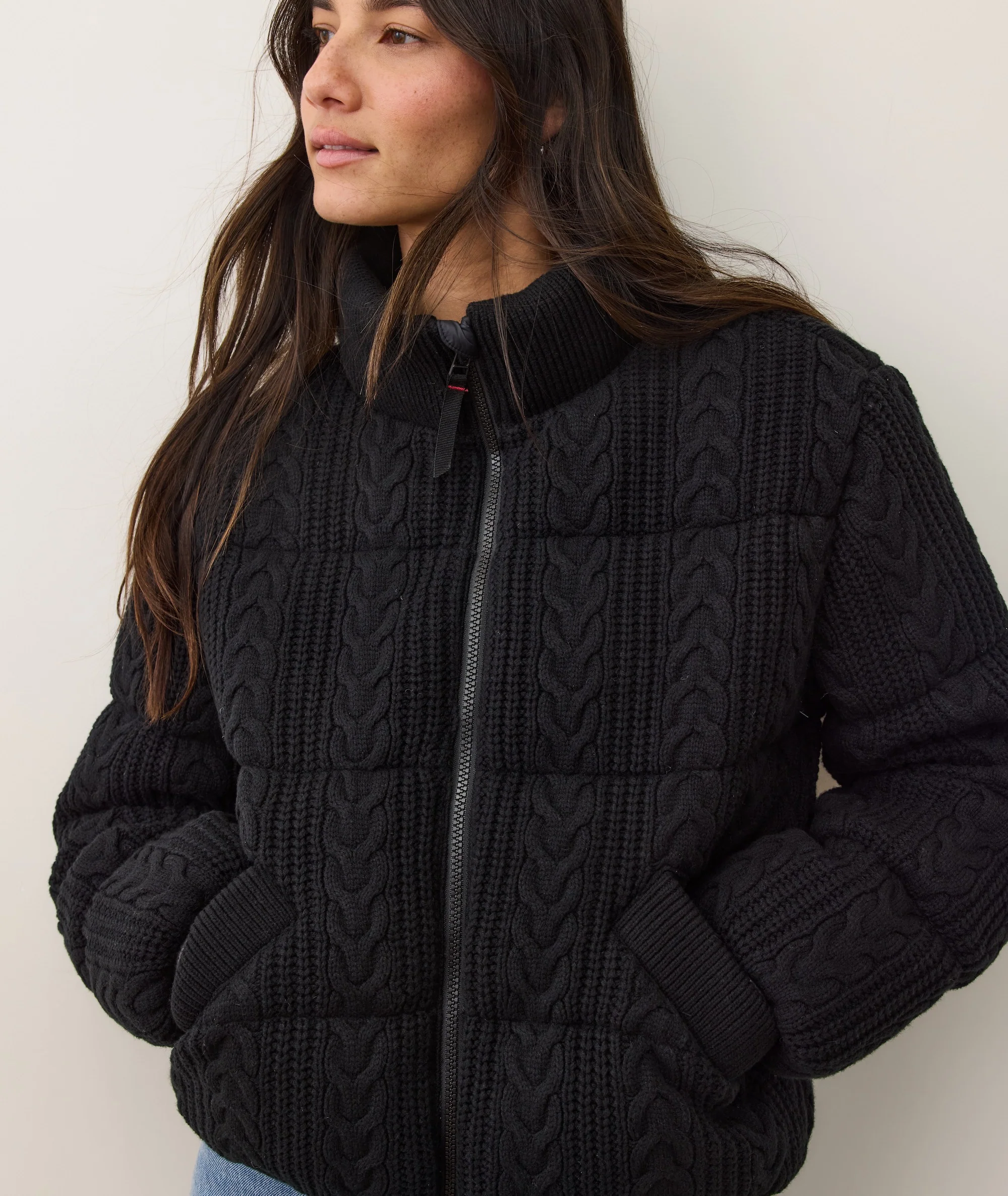 Alba Cable Knit Puffer - Image 3