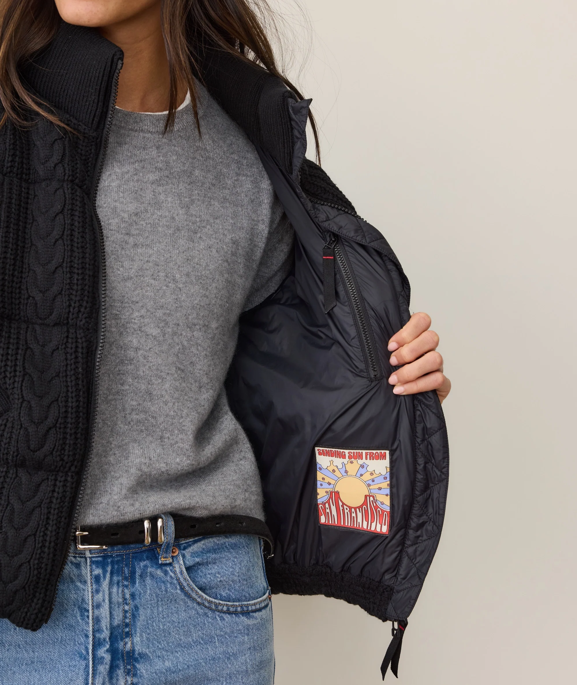 Alba Cable Knit Puffer - Image 5