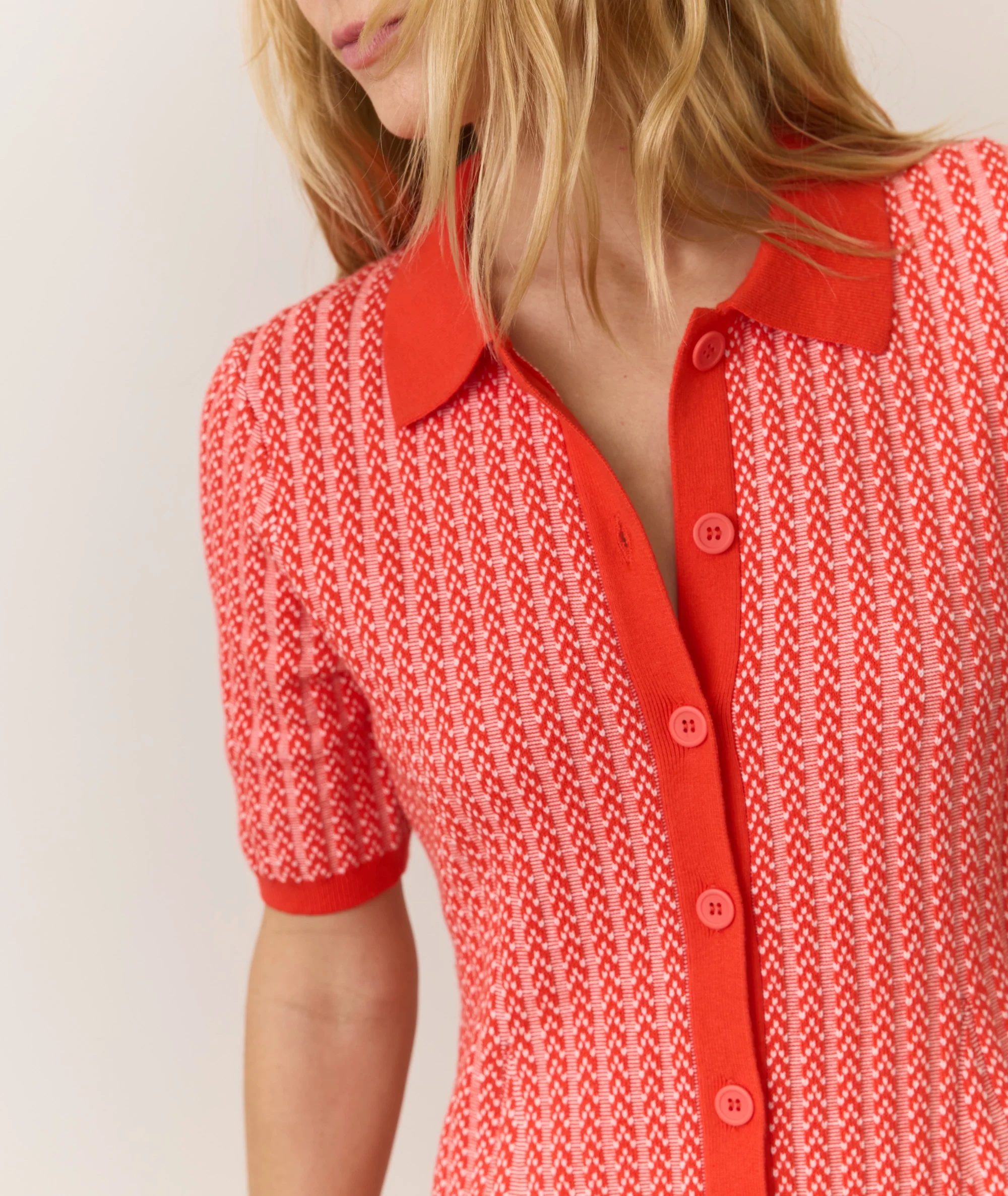 Alice Textured Polo Dress - Image 5