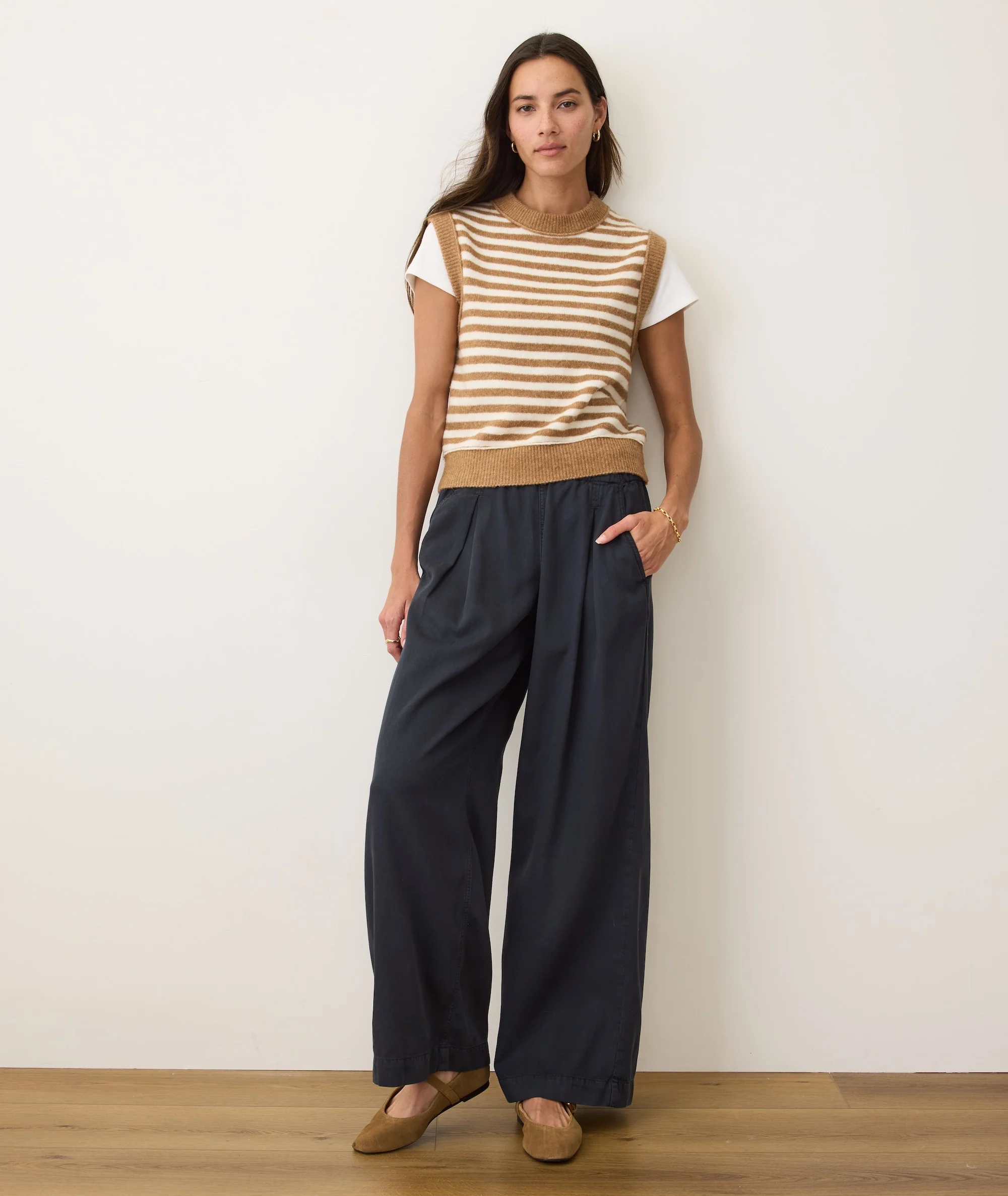 Allison Pleated Wide Leg Trouser - Image 8