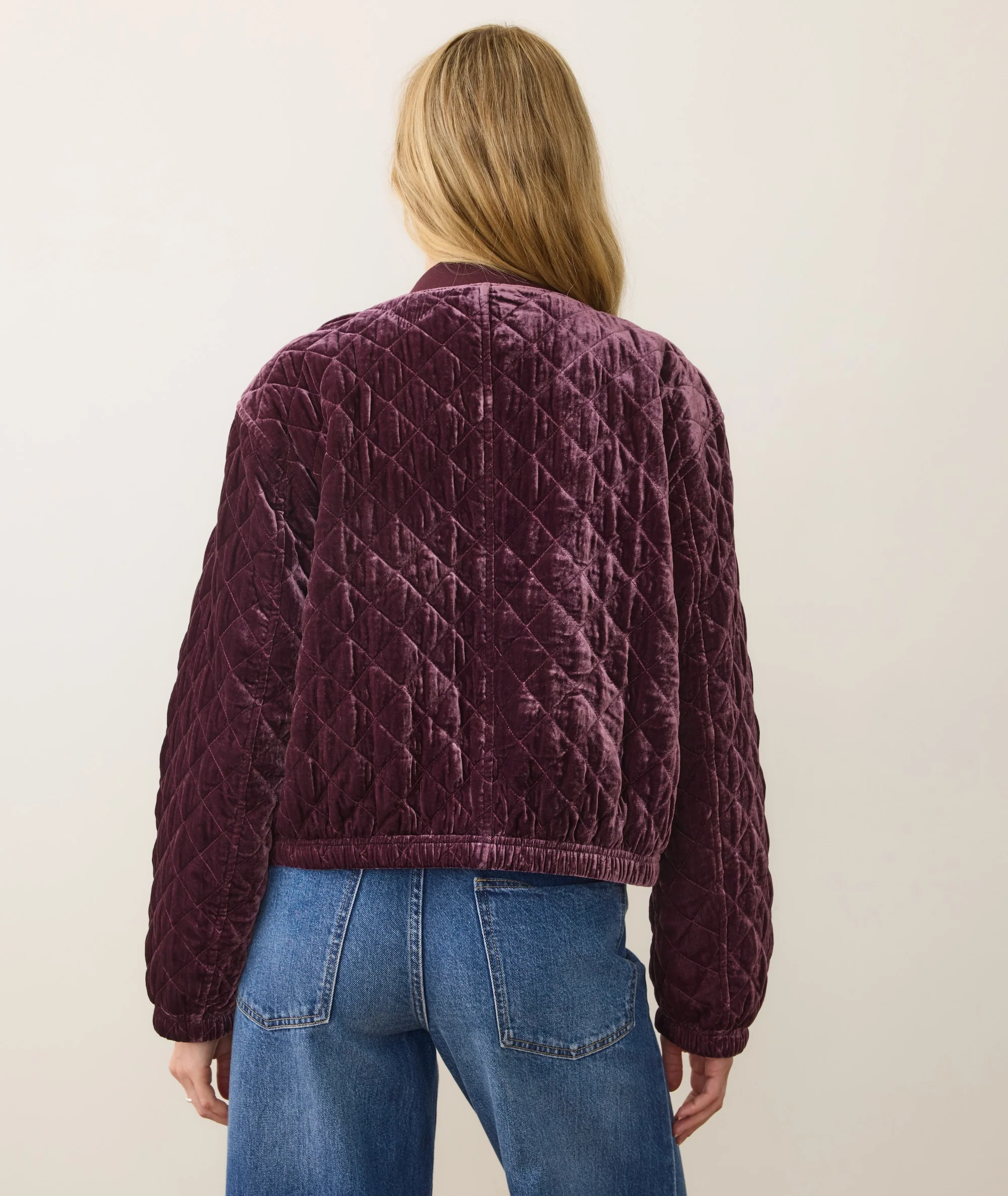 Anita Velvet Quilted Bomber - Image 3