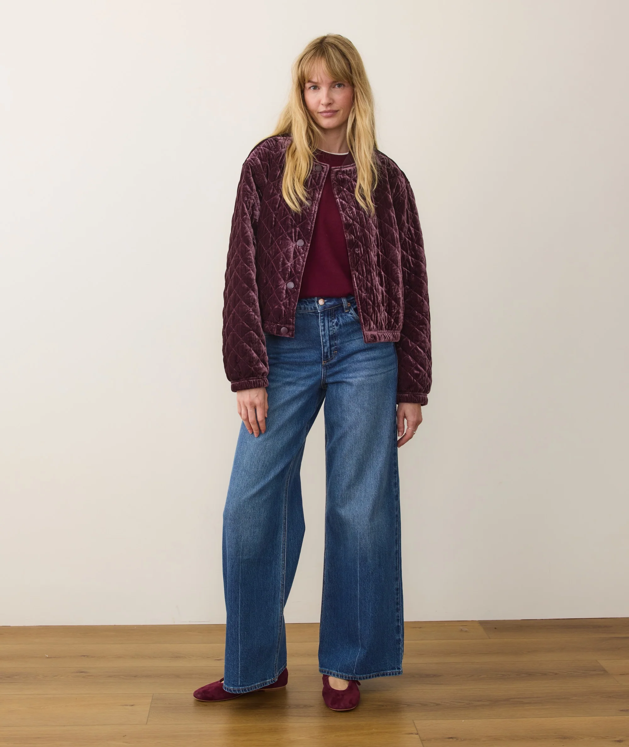 Anita Velvet Quilted Bomber - Image 4