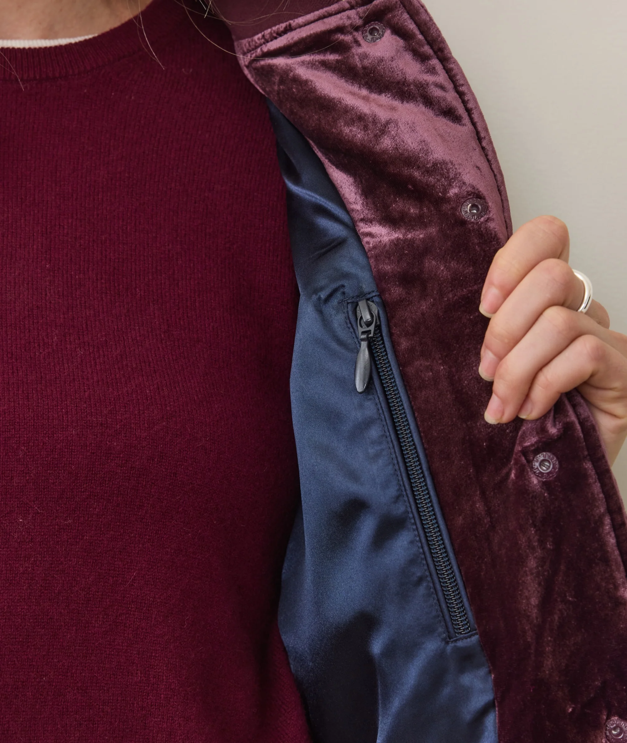 Anita Velvet Quilted Bomber - Image 6