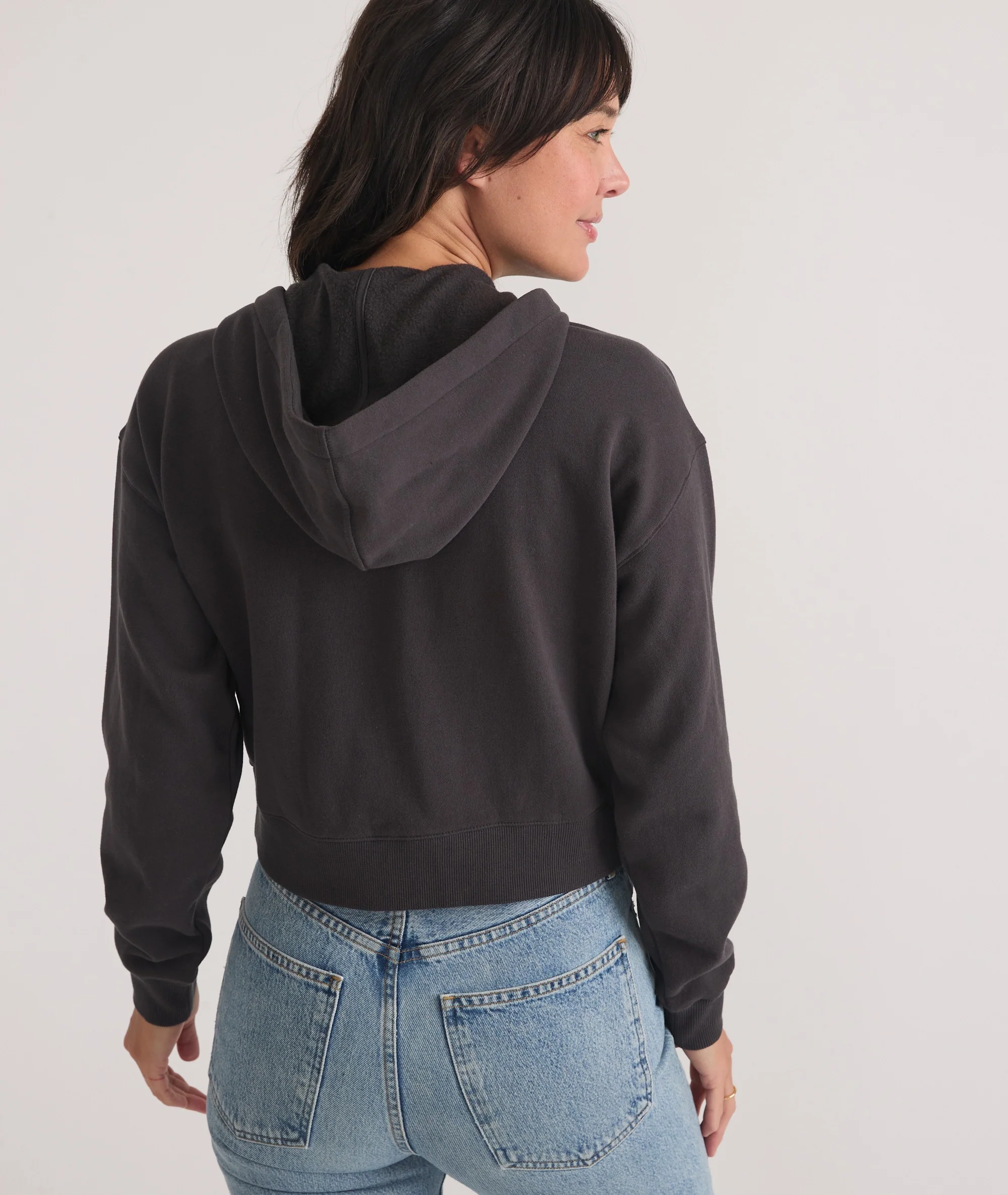 Anytime Cropped Full Zip Sweatshirt - Image 5