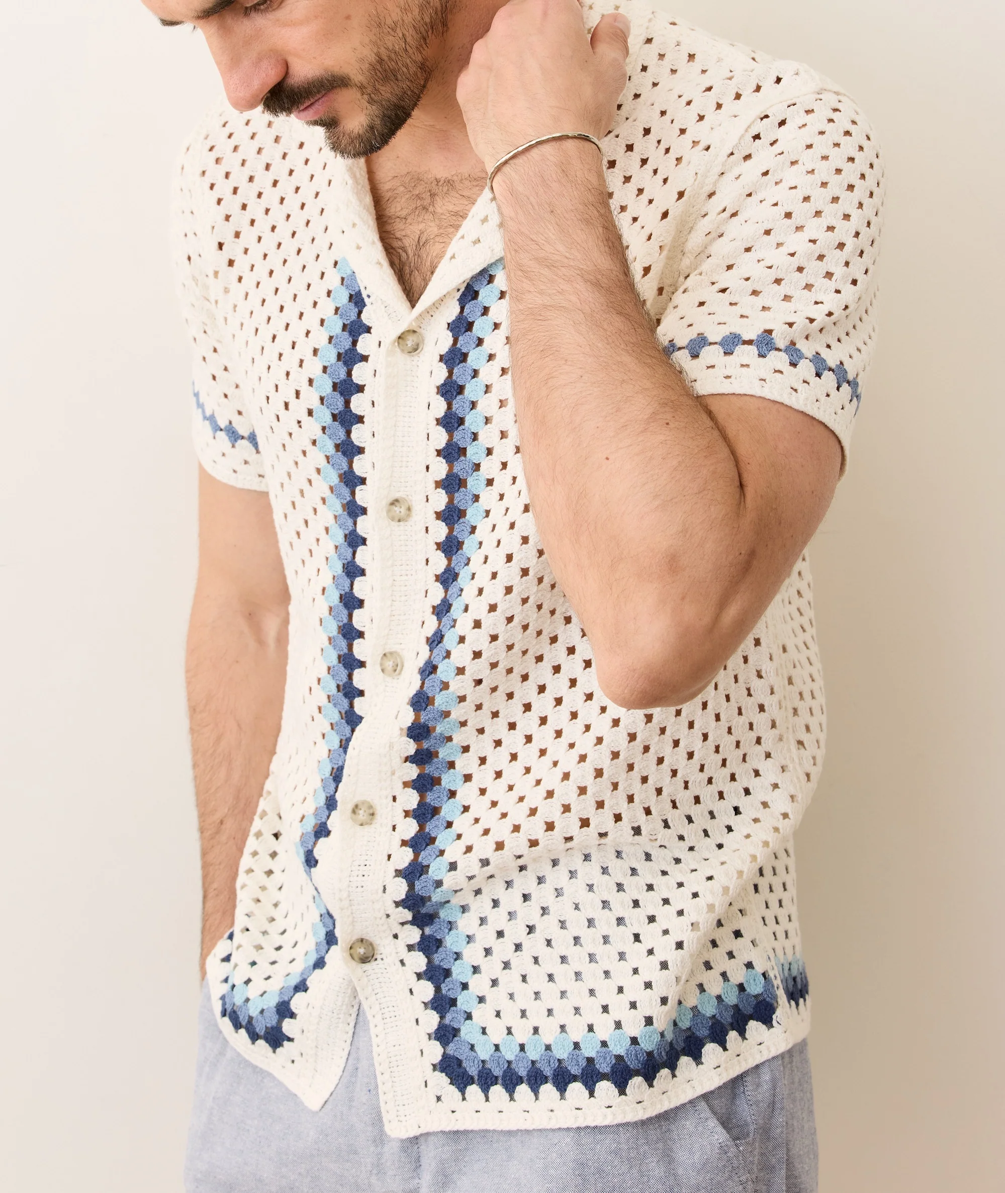 Ace Crochet Resort Shirt - Image 6
