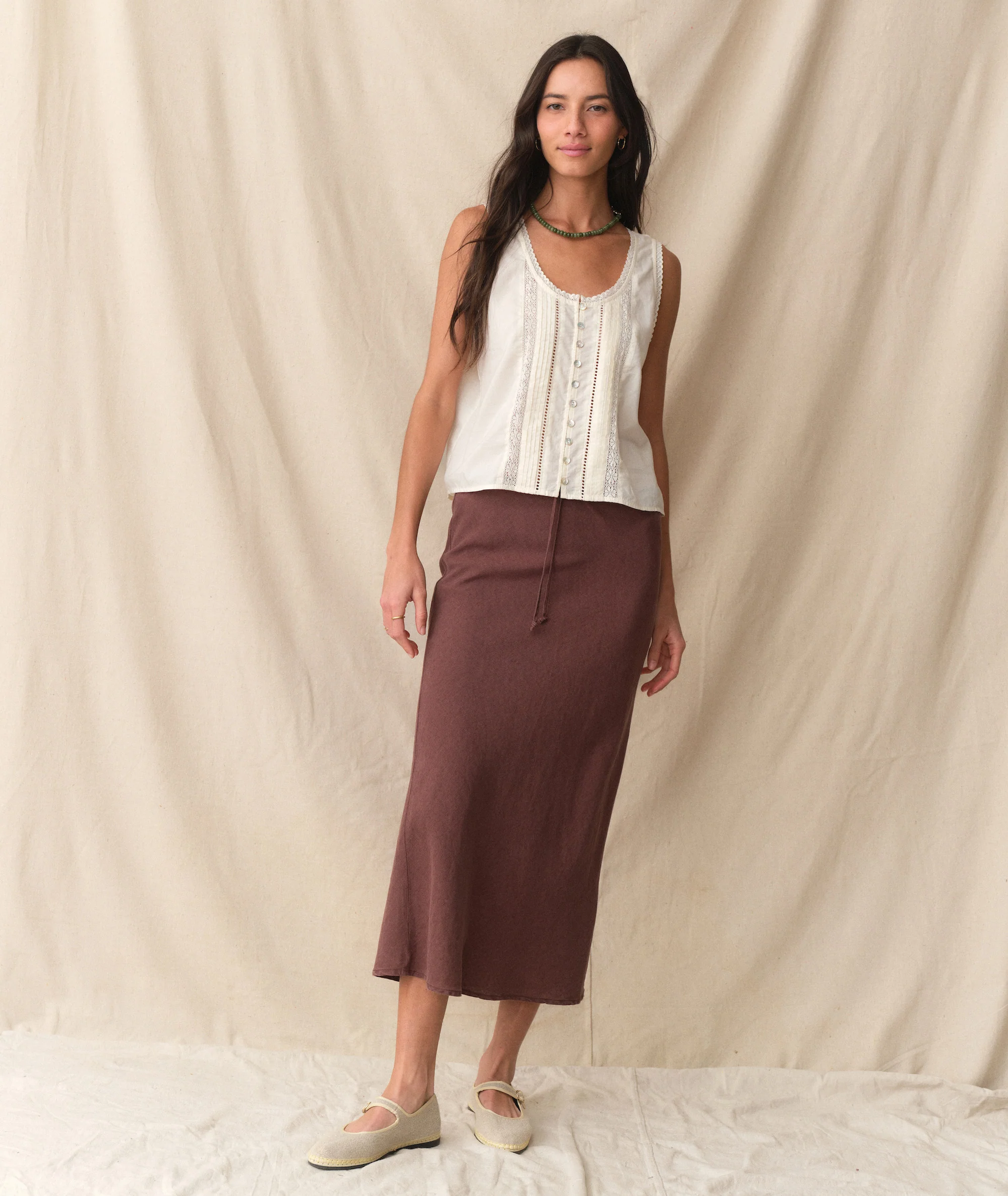 Avery Linen Midi Skirt - Image 2