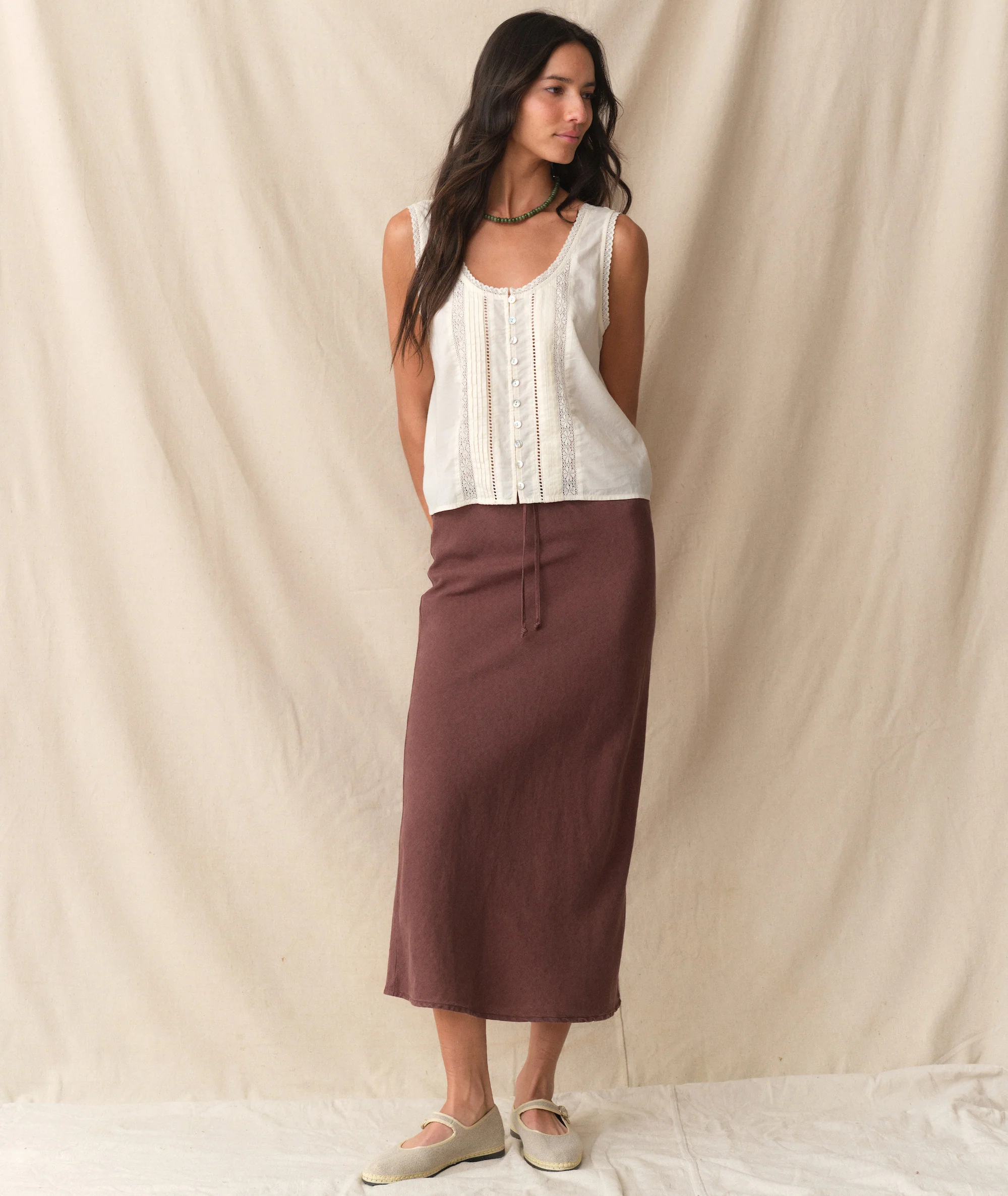 Avery Linen Midi Skirt - Image 3