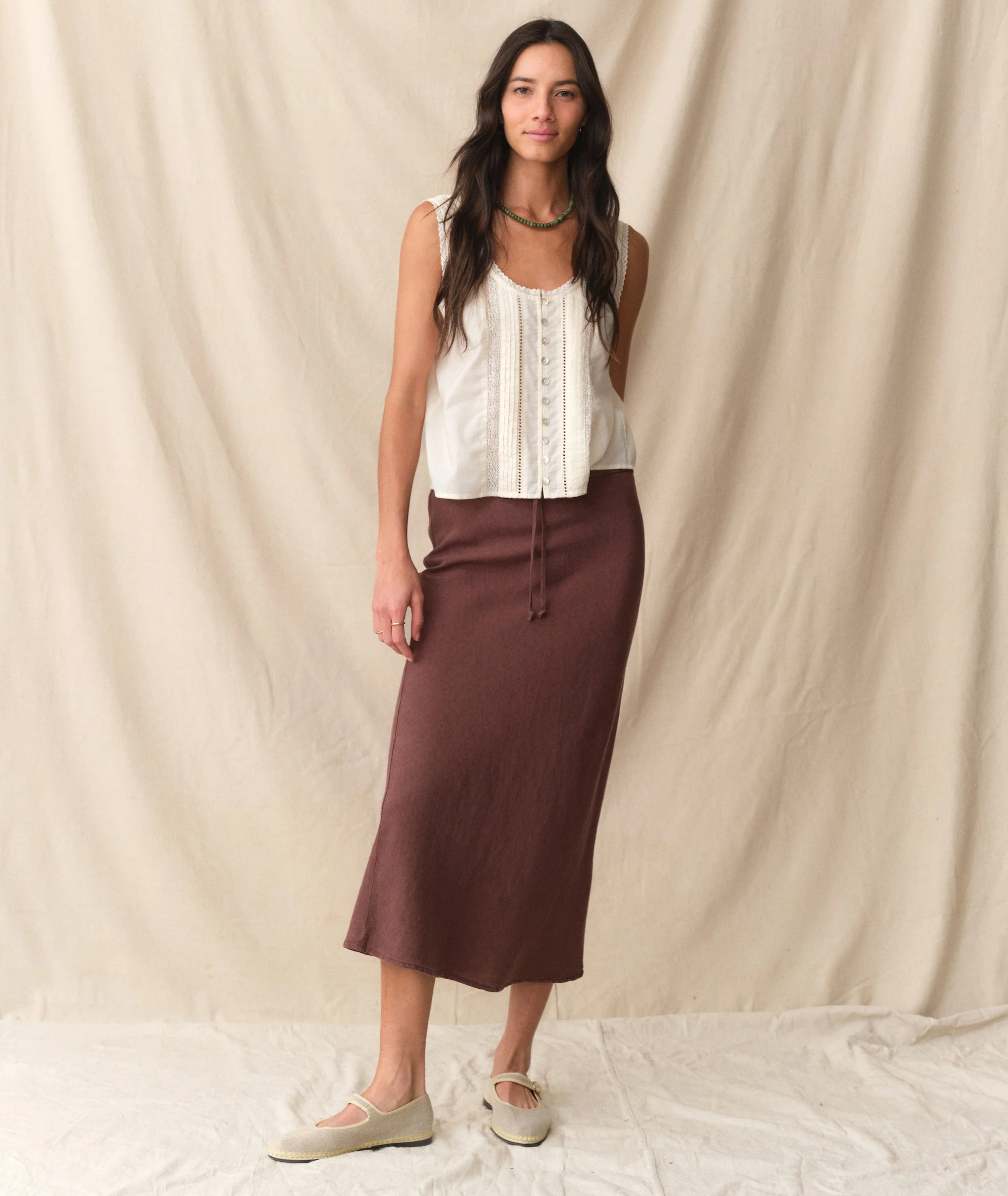 Avery Linen Midi Skirt - Image 4