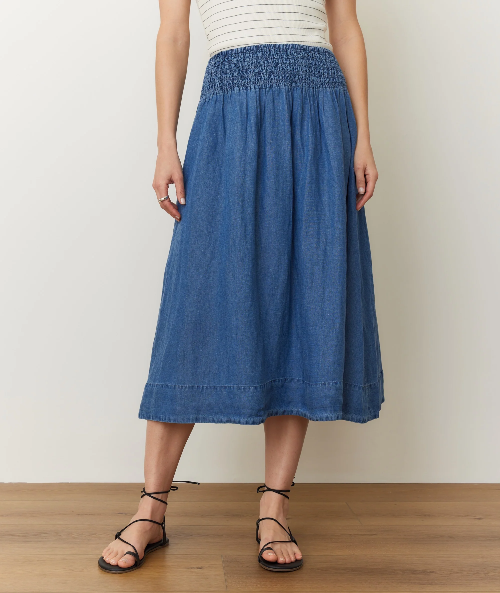 Bea Chambray Midi Skirt - Image 2