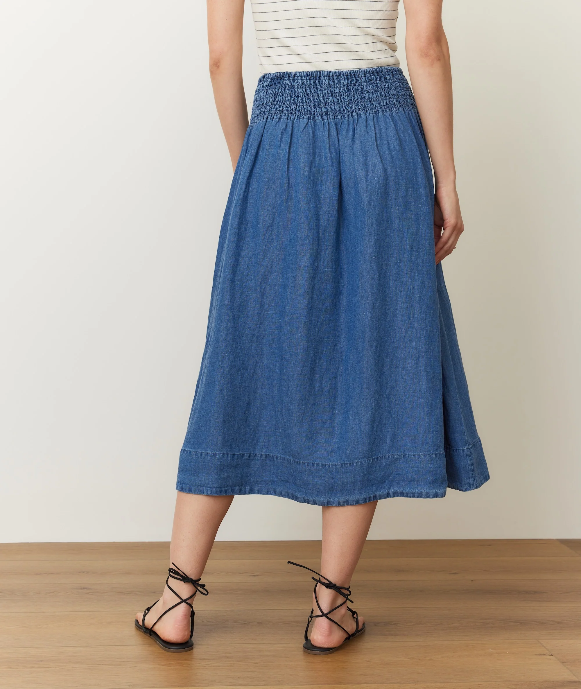 Bea Chambray Midi Skirt - Image 3