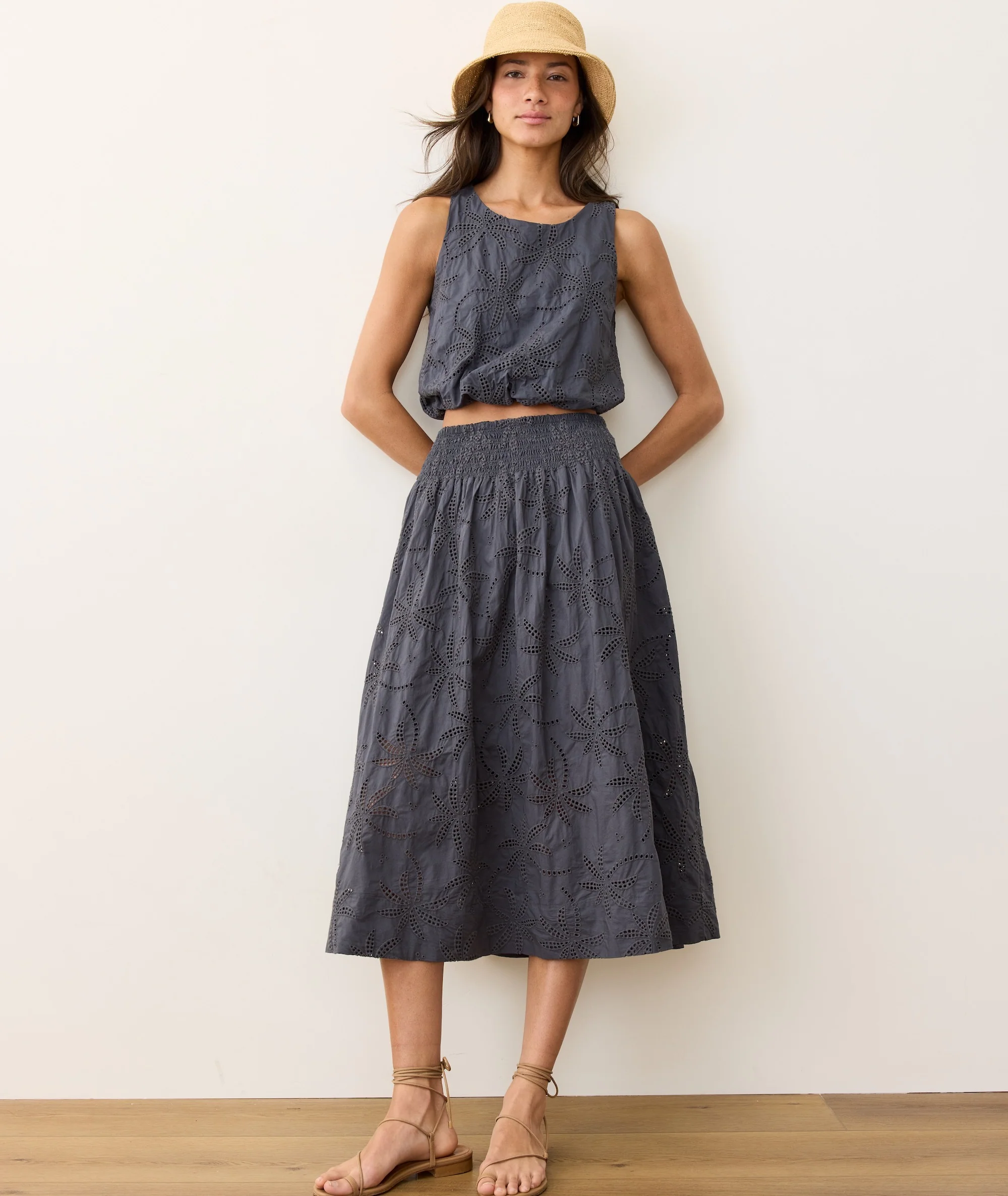 Bea Eyelet Midi Skirt - Image 2