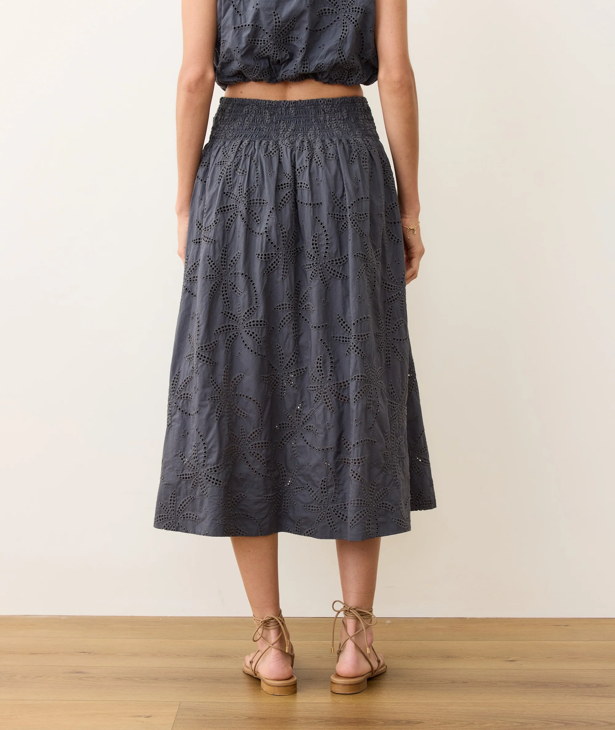 Bea Eyelet Midi Skirt - Image 6