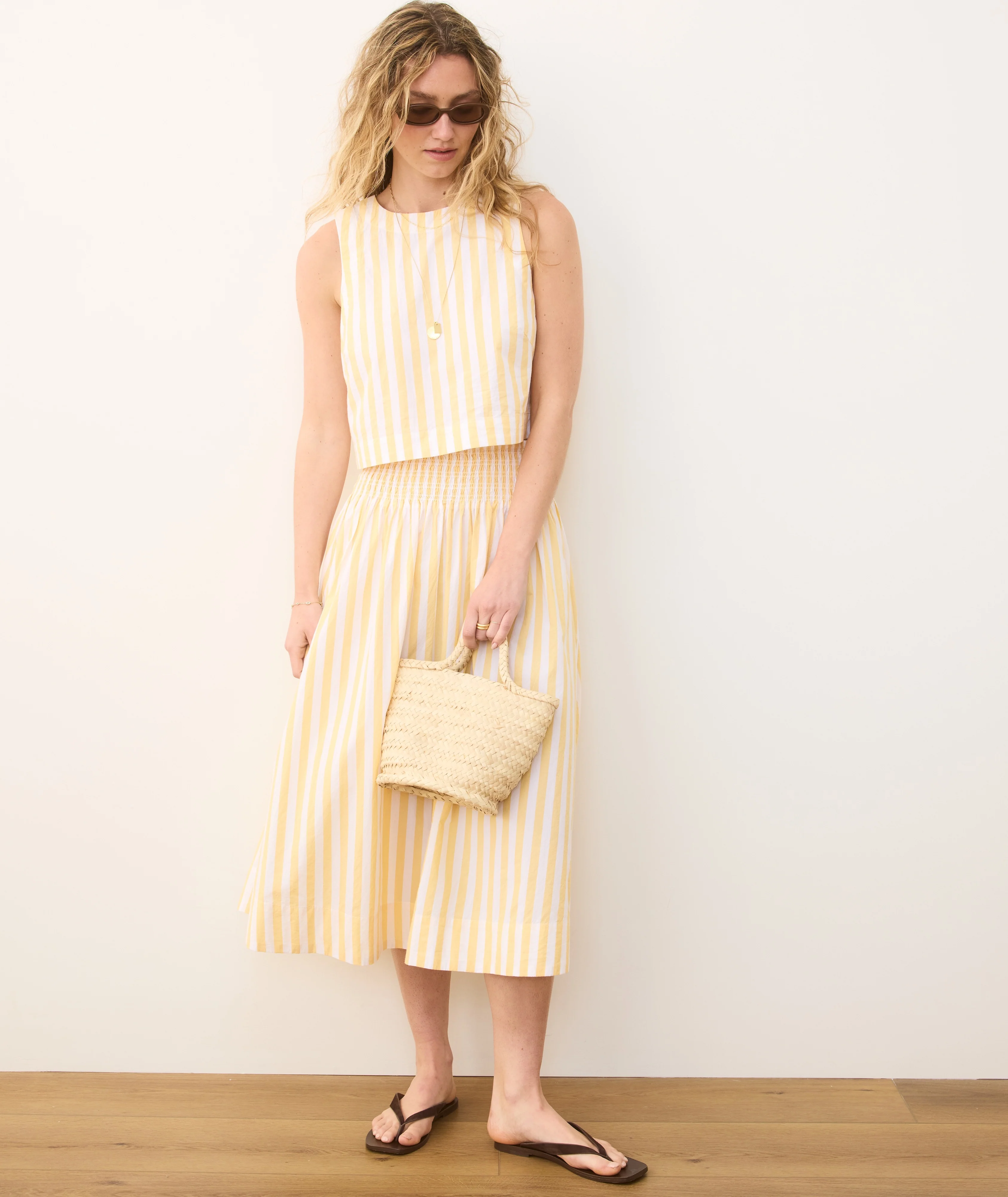 Bea Poplin Midi Skirt - Image 2