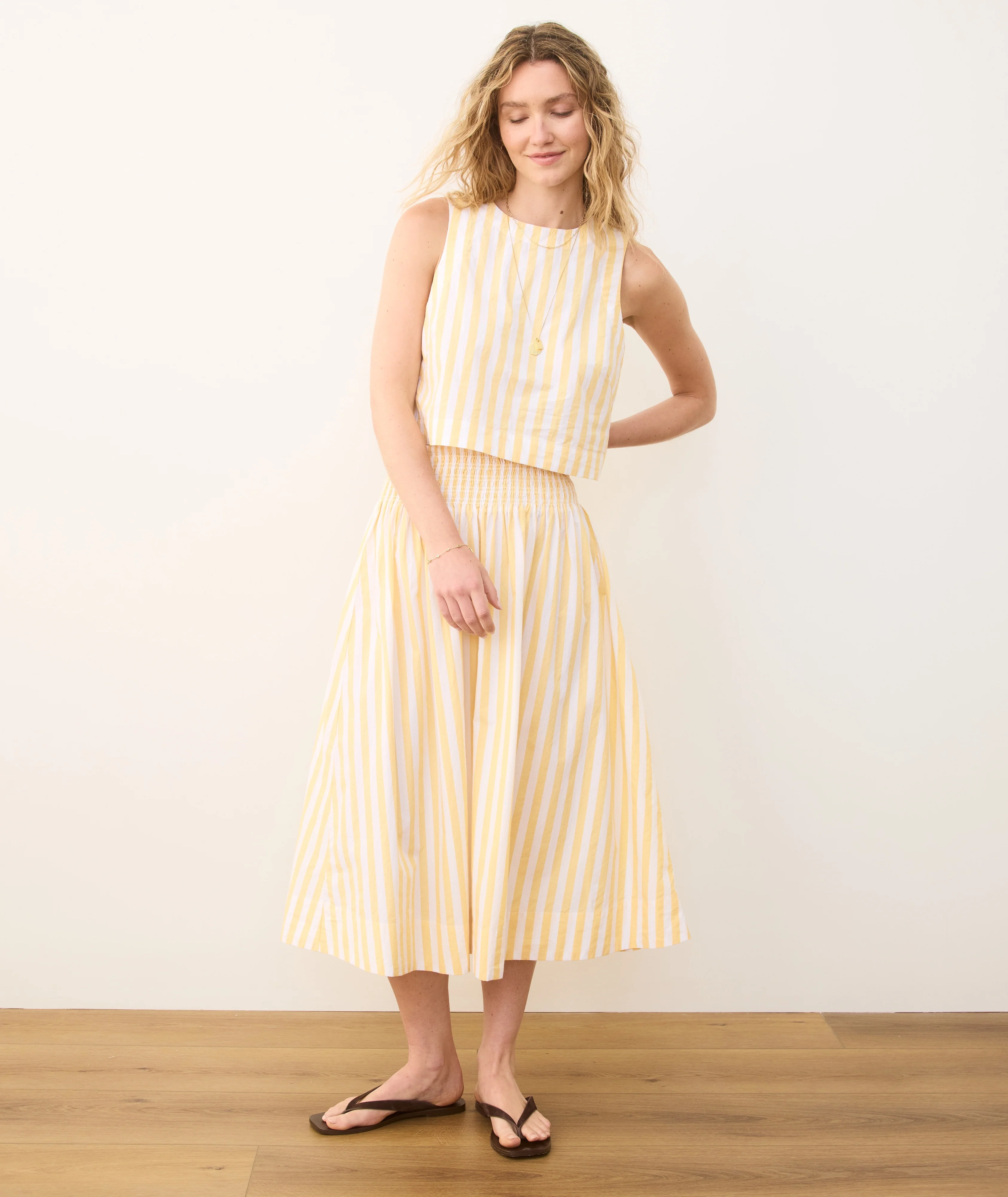 Bea Poplin Midi Skirt - Image 3