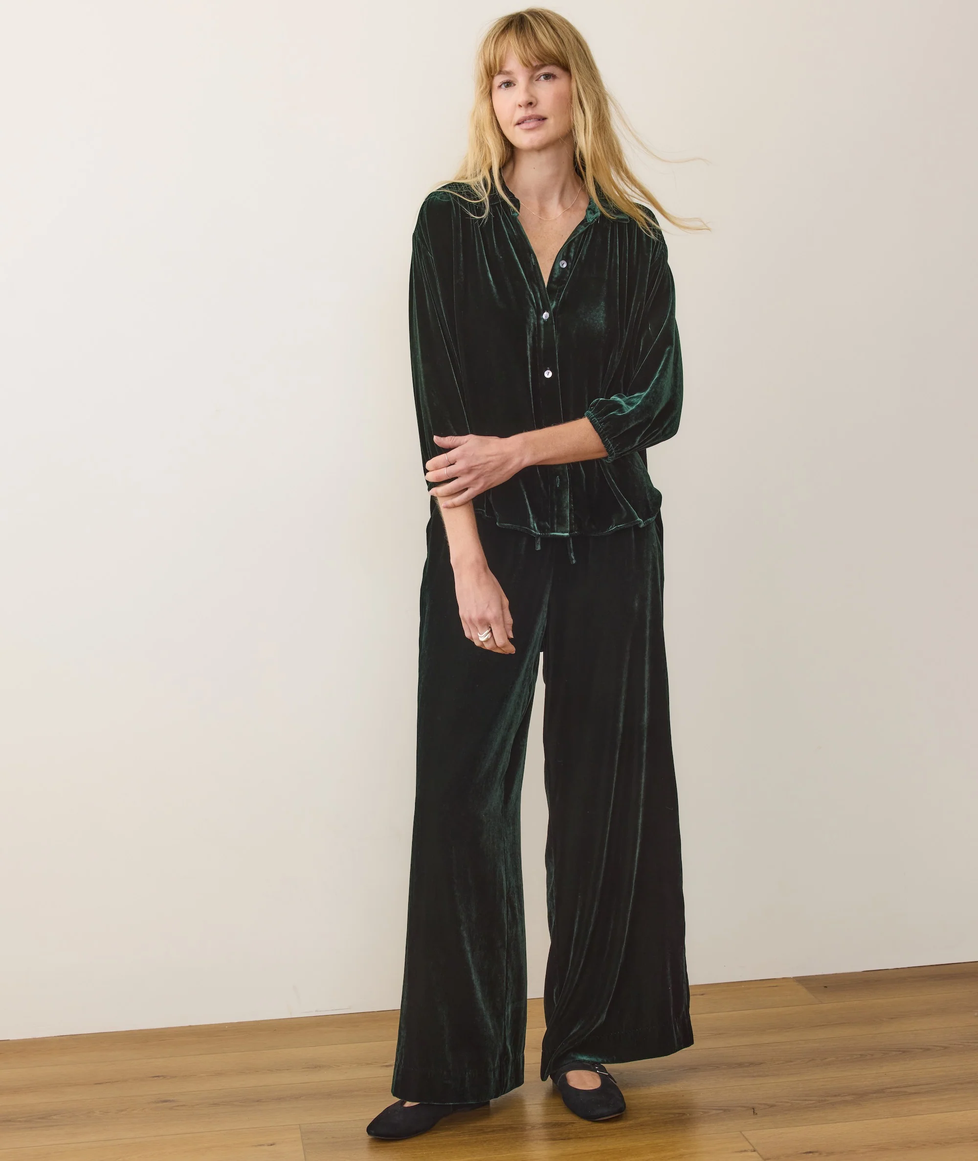 Bella Velvet Button Down - Image 7
