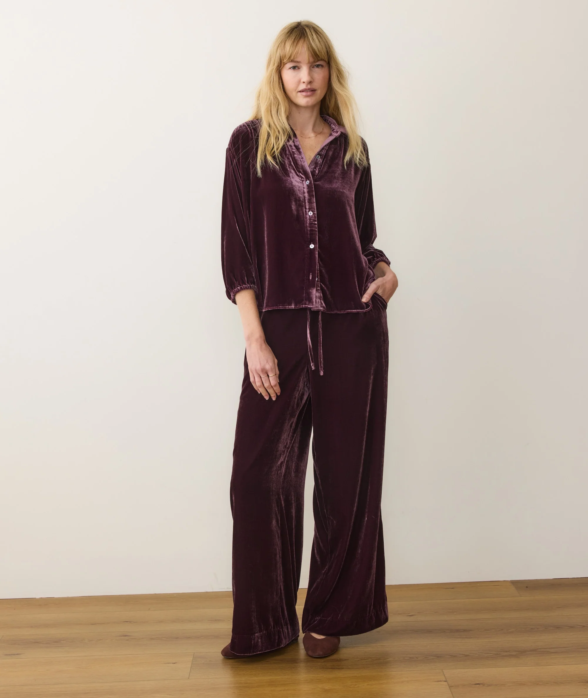 Bella Velvet Button Down - Image 7