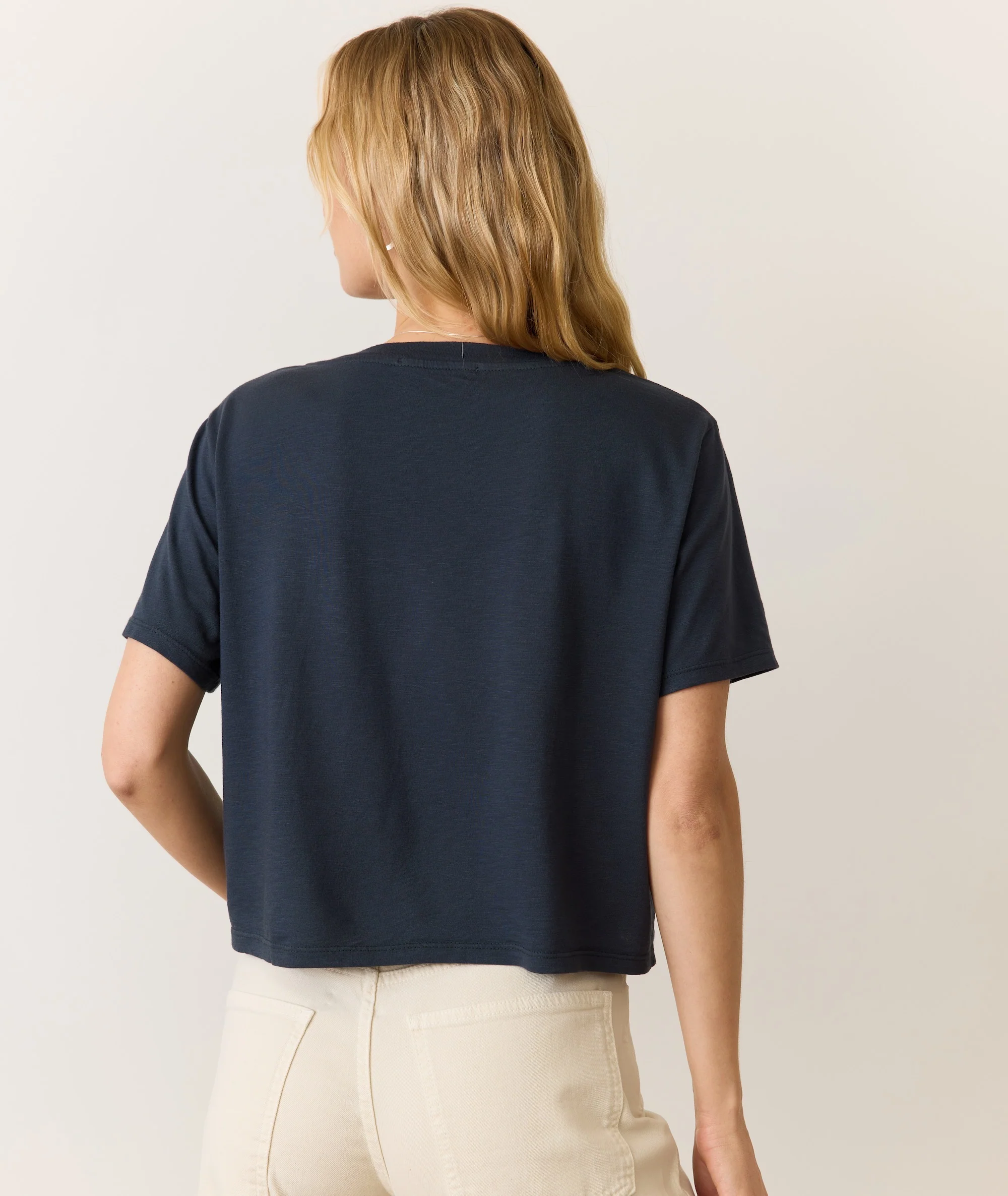 Boyfriend V-Neck Crop - Image 3