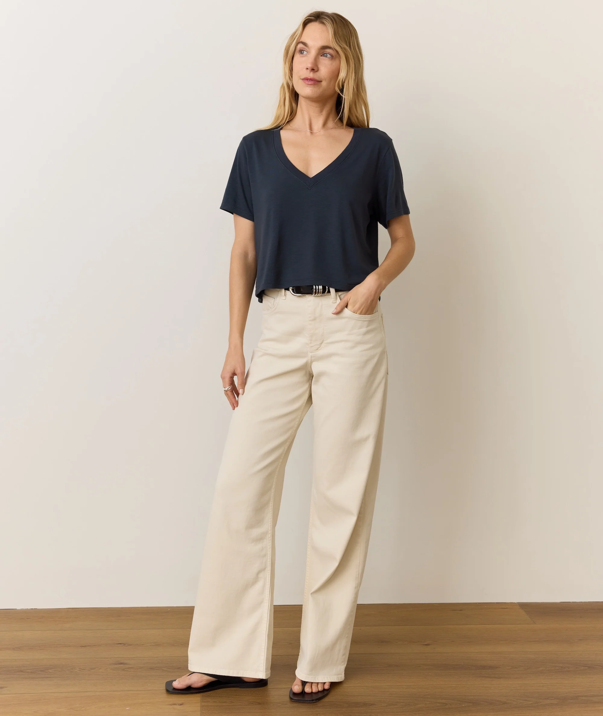 Boyfriend V-Neck Crop - Image 6