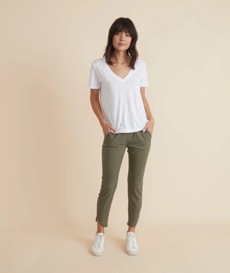 Boyfriend V-Neck in White - Image 3