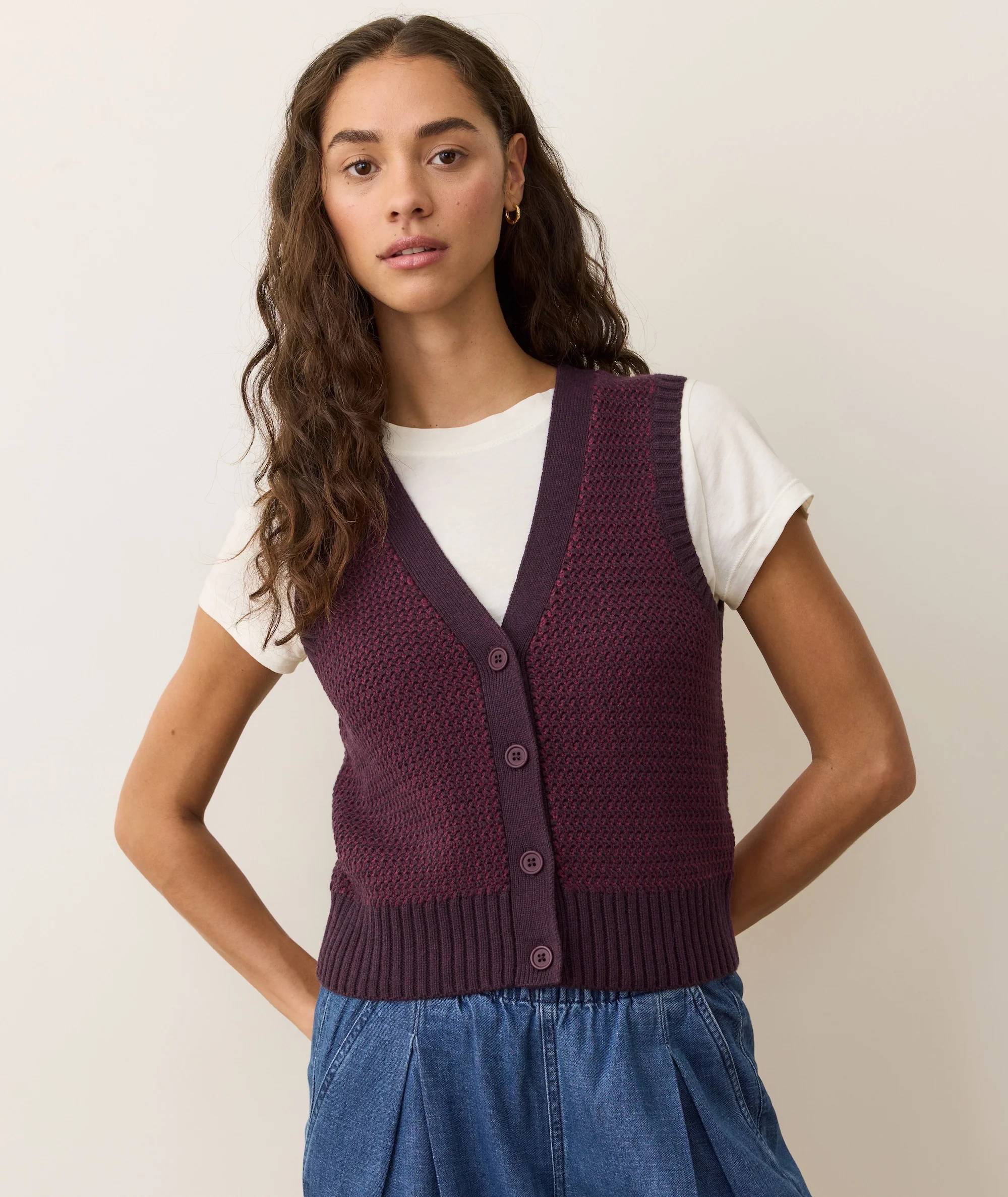Robin Textured Sweater Vest - Image 2