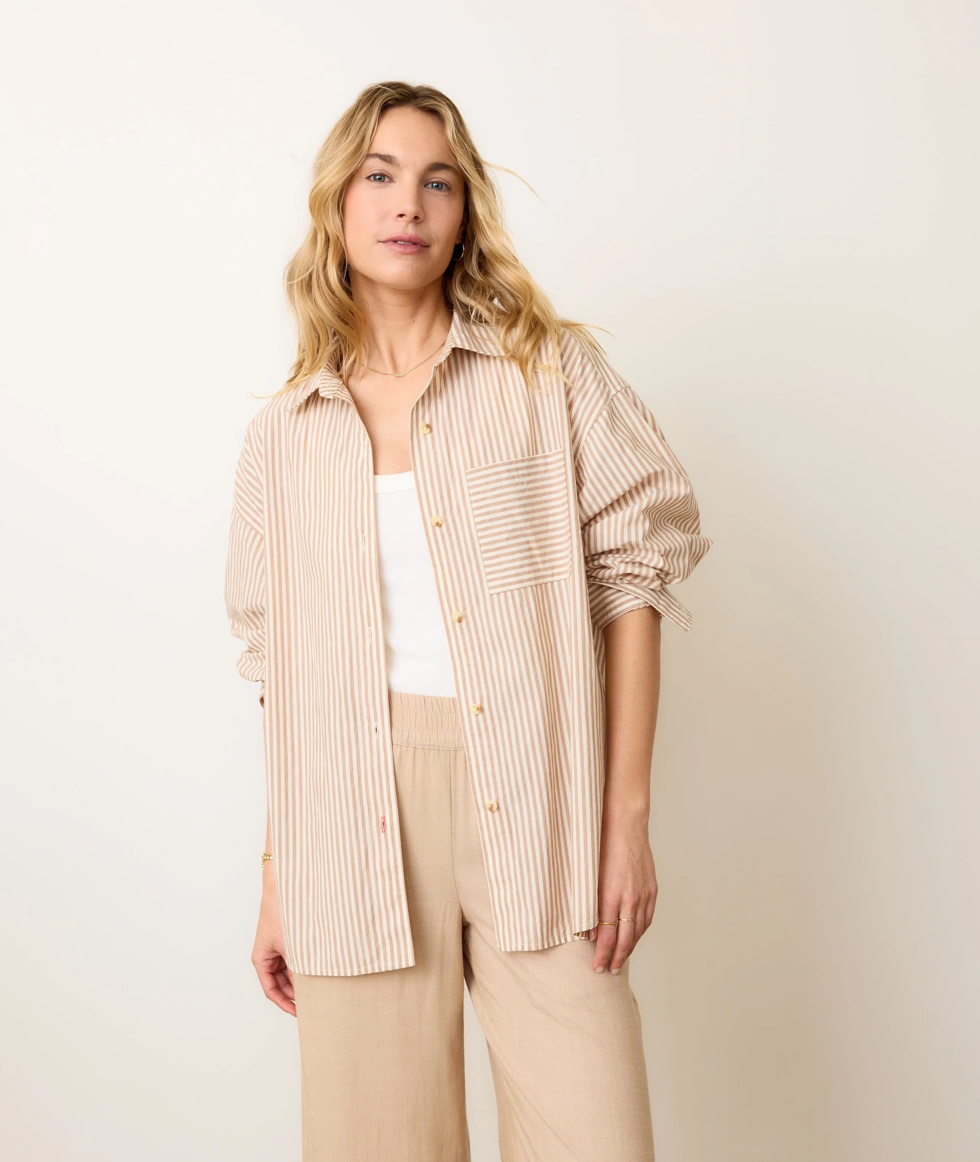 Gracey Oversized Shirt in Cali Poplin - Image 2
