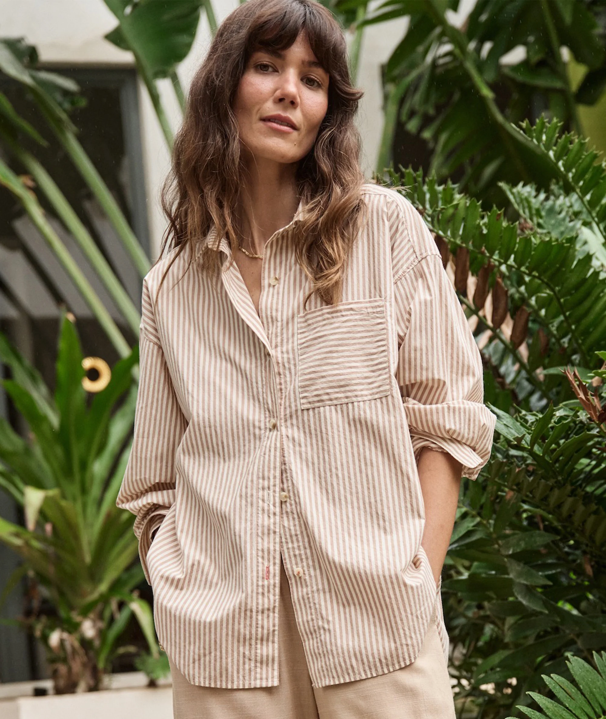Gracey Oversized Shirt in Cali Poplin - Image 3