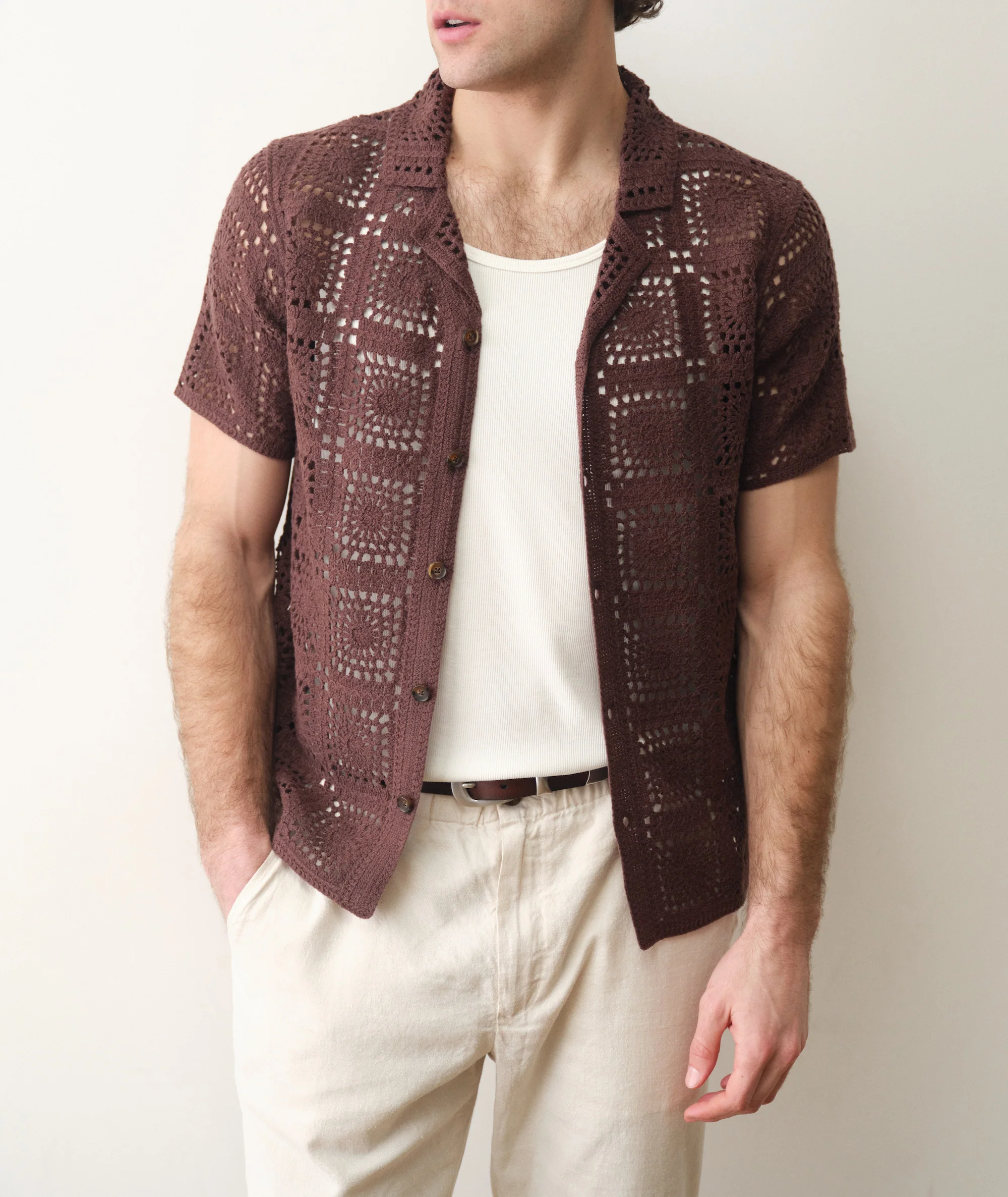 Callum Crochet Button Down - Image 2