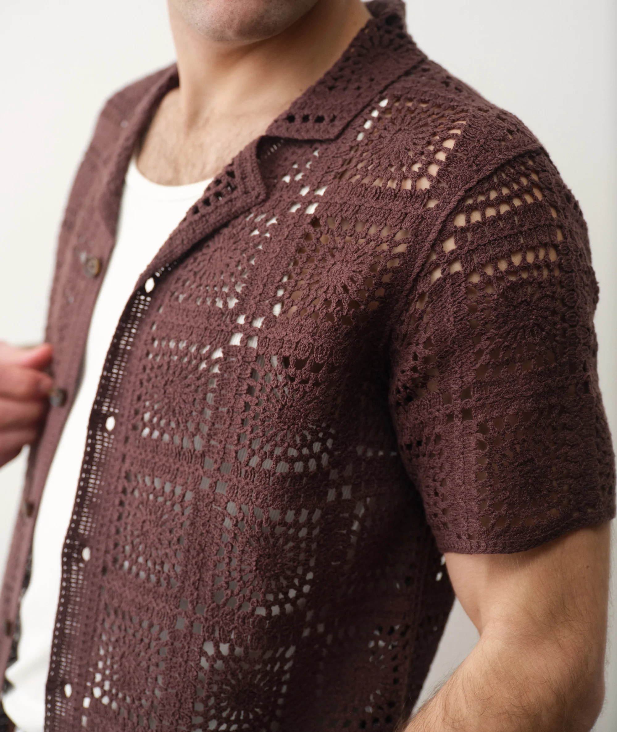 Callum Crochet Button Down - Image 3