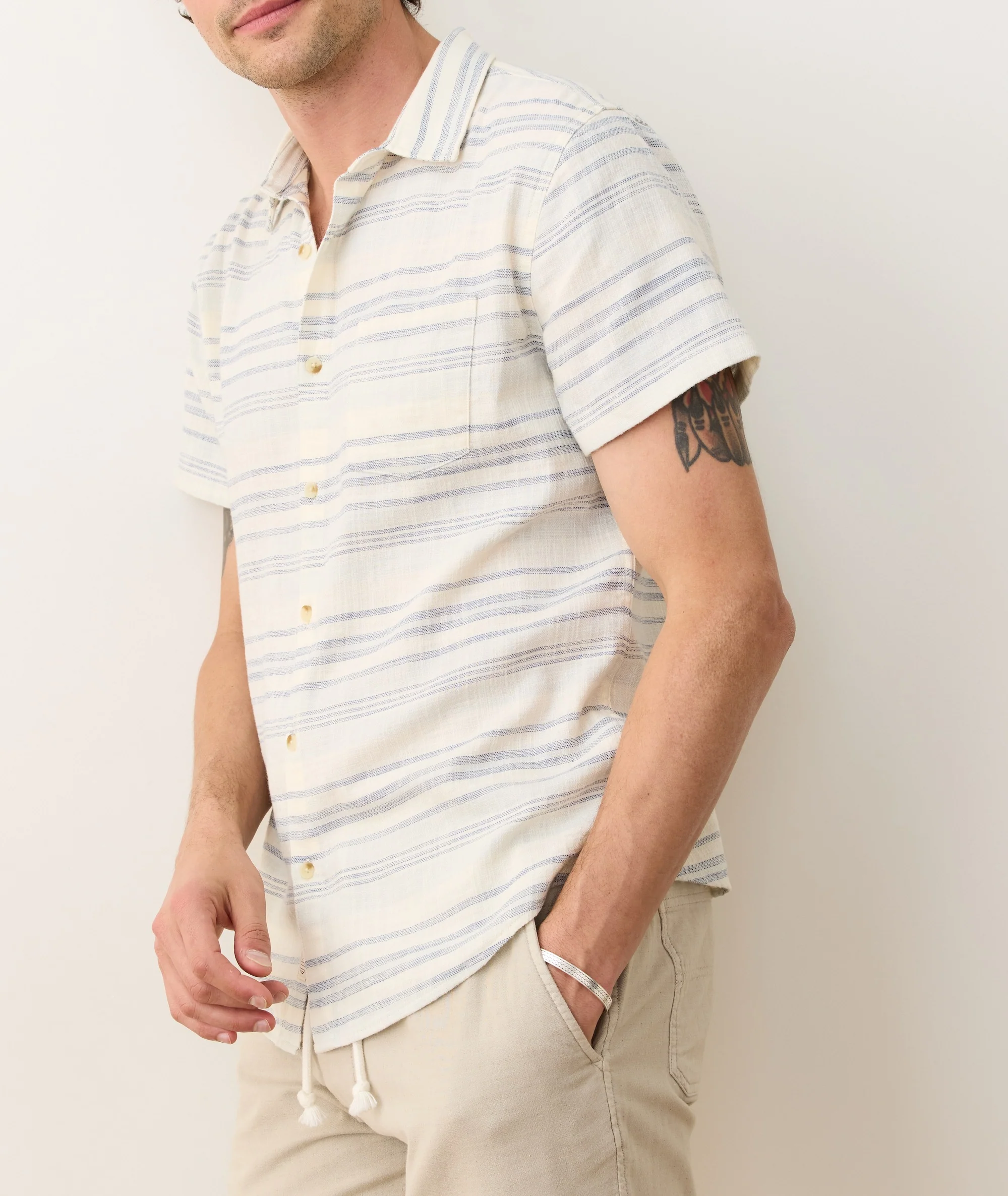Stretch Selvage Short Sleeve Shirt - Image 3