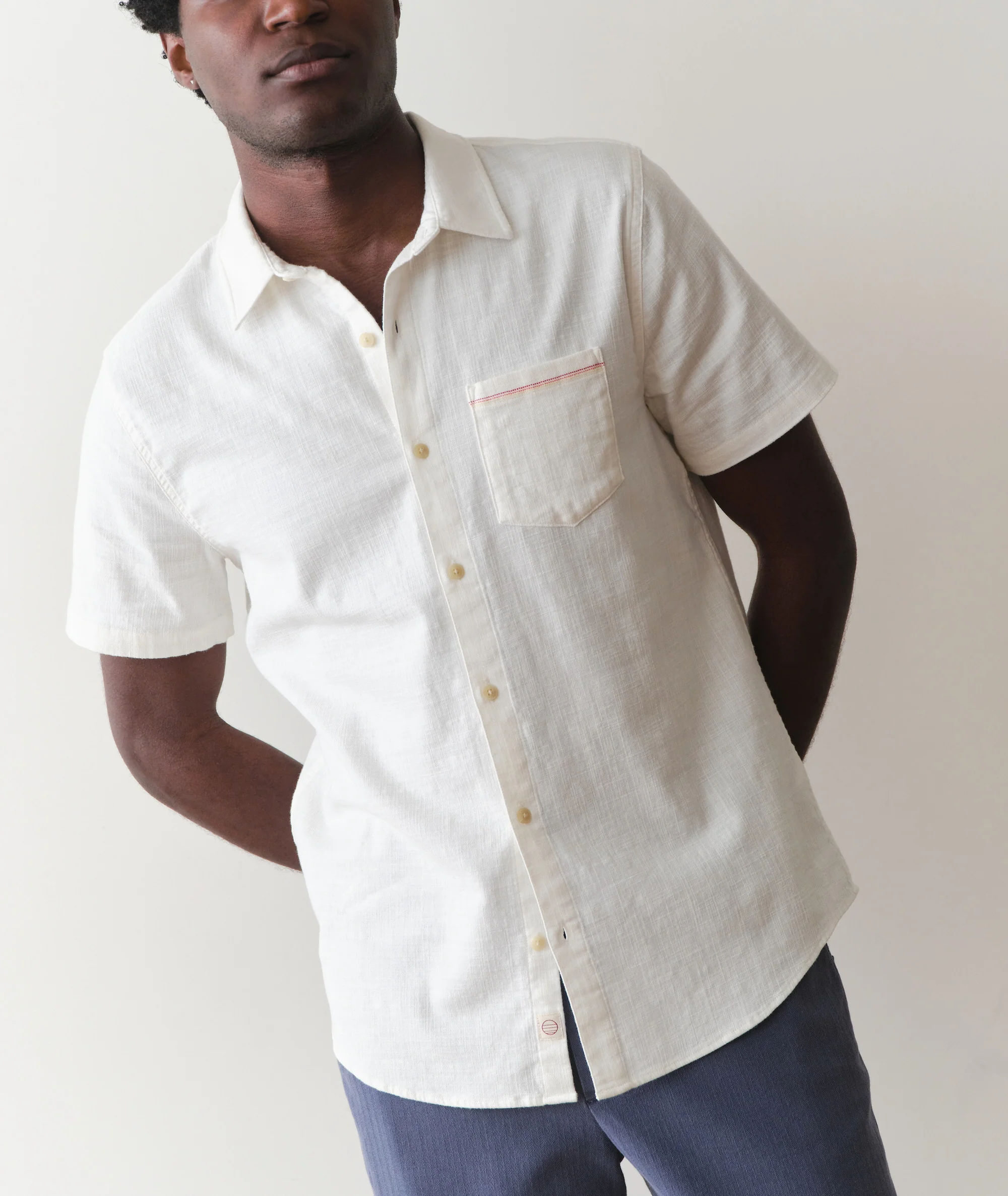 Stretch Selvage Short Sleeve Shirt - Image 3