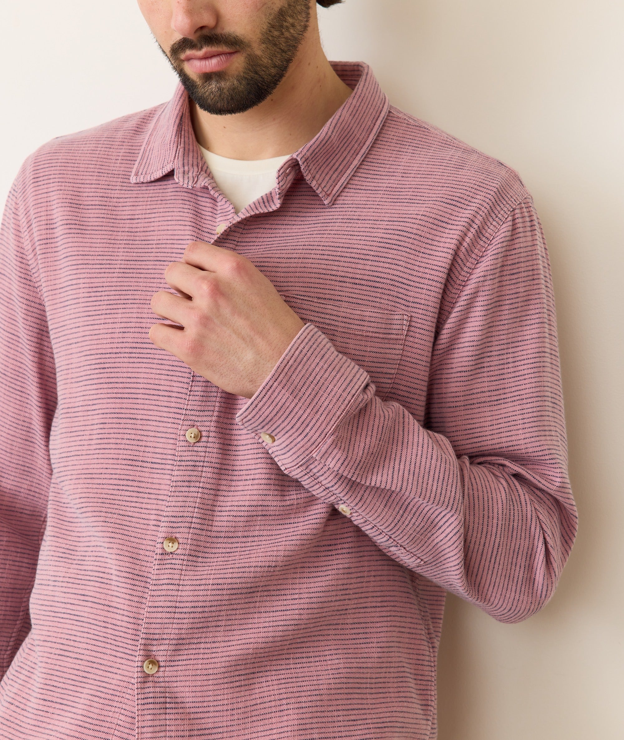 Stretch Selvage Long Sleeve Shirt - Image 4