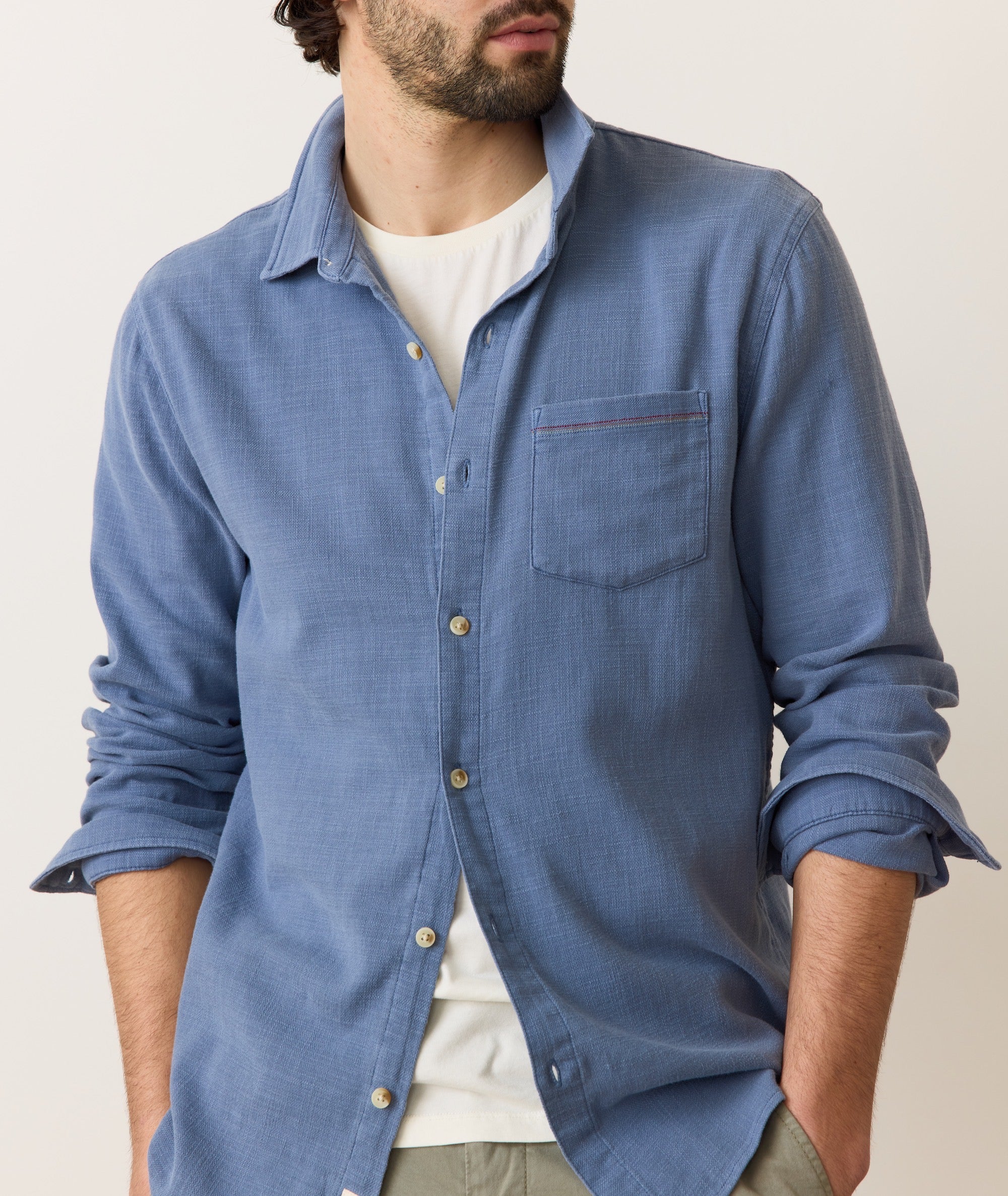 Stretch Selvage Long Sleeve Shirt - Image 3