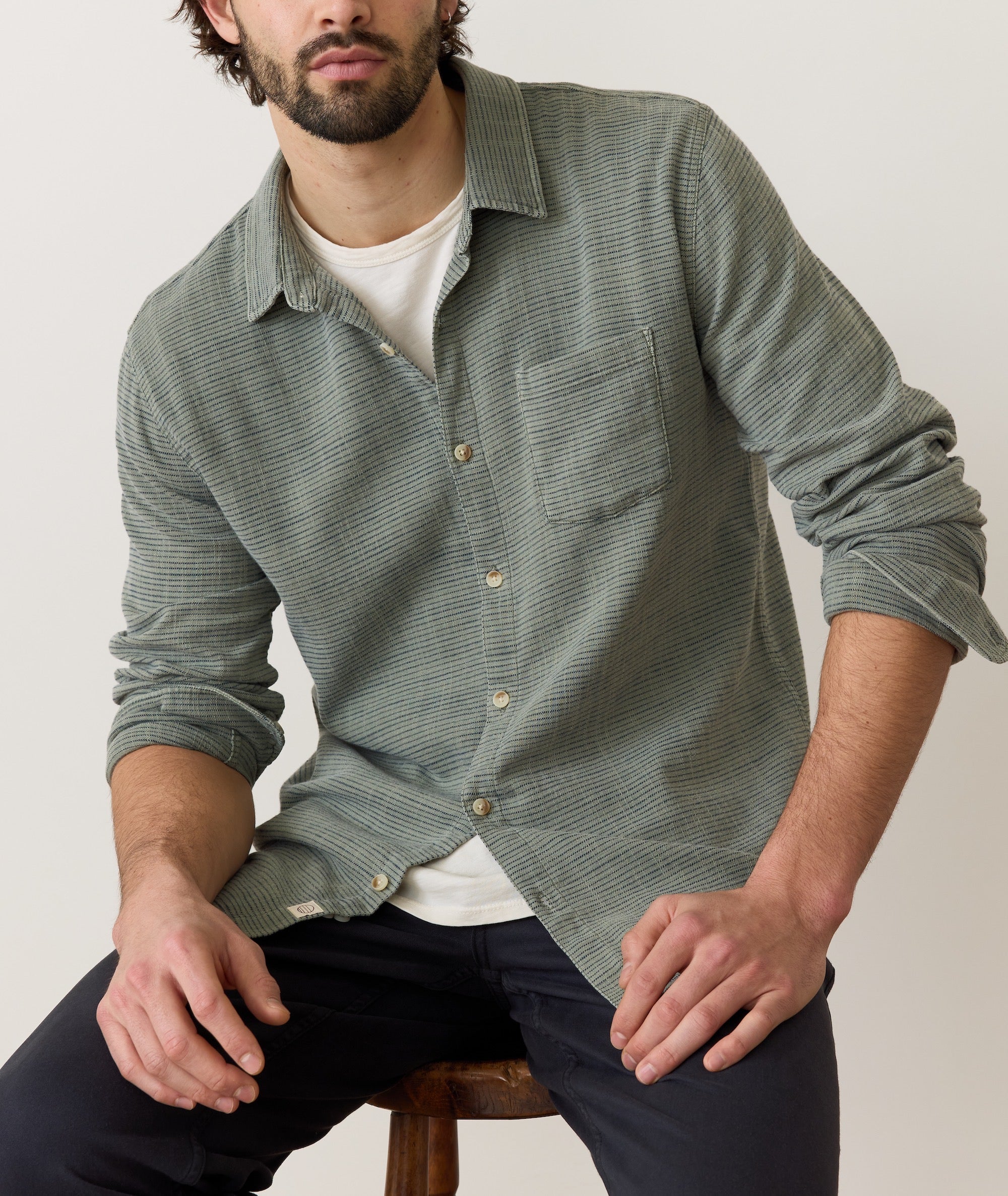 Stretch Selvage Long Sleeve Shirt - Image 3