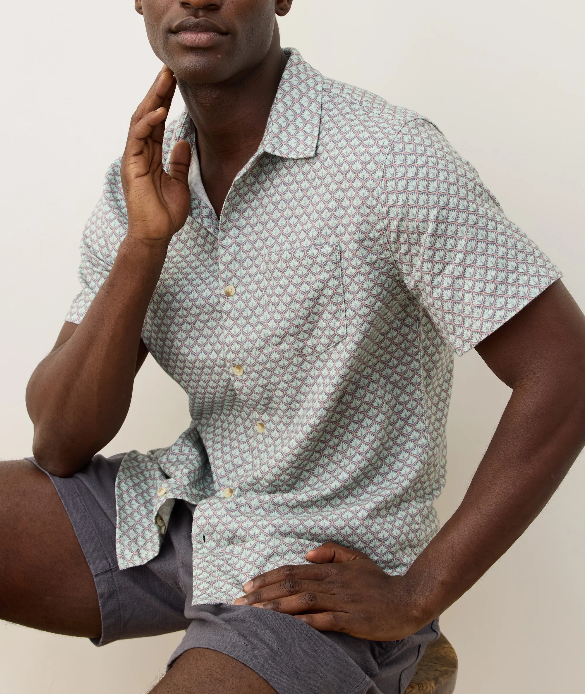 Stretch Selvage Short Sleeve Shirt - Image 4