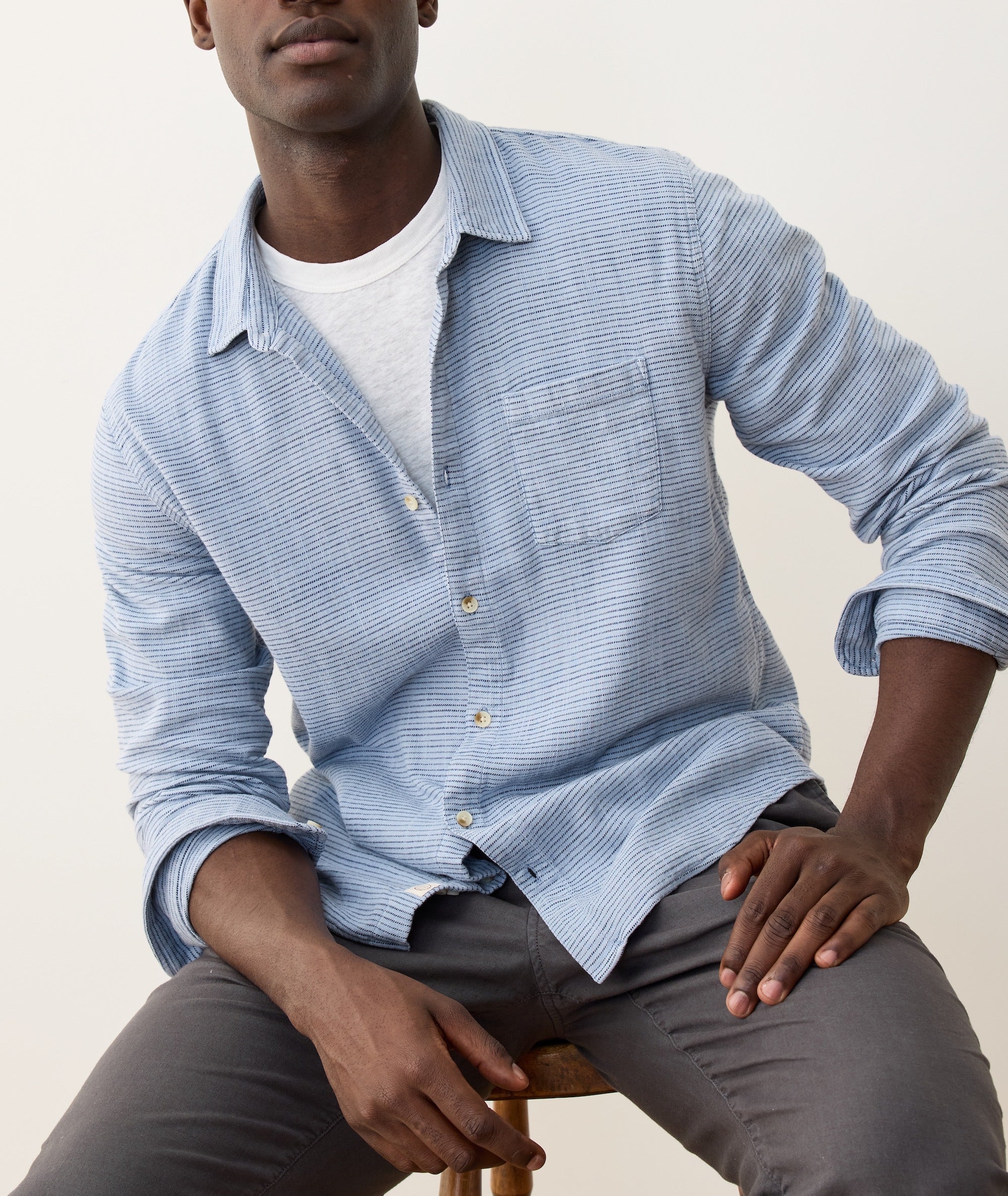 Stretch Selvage Long Sleeve Shirt - Image 2