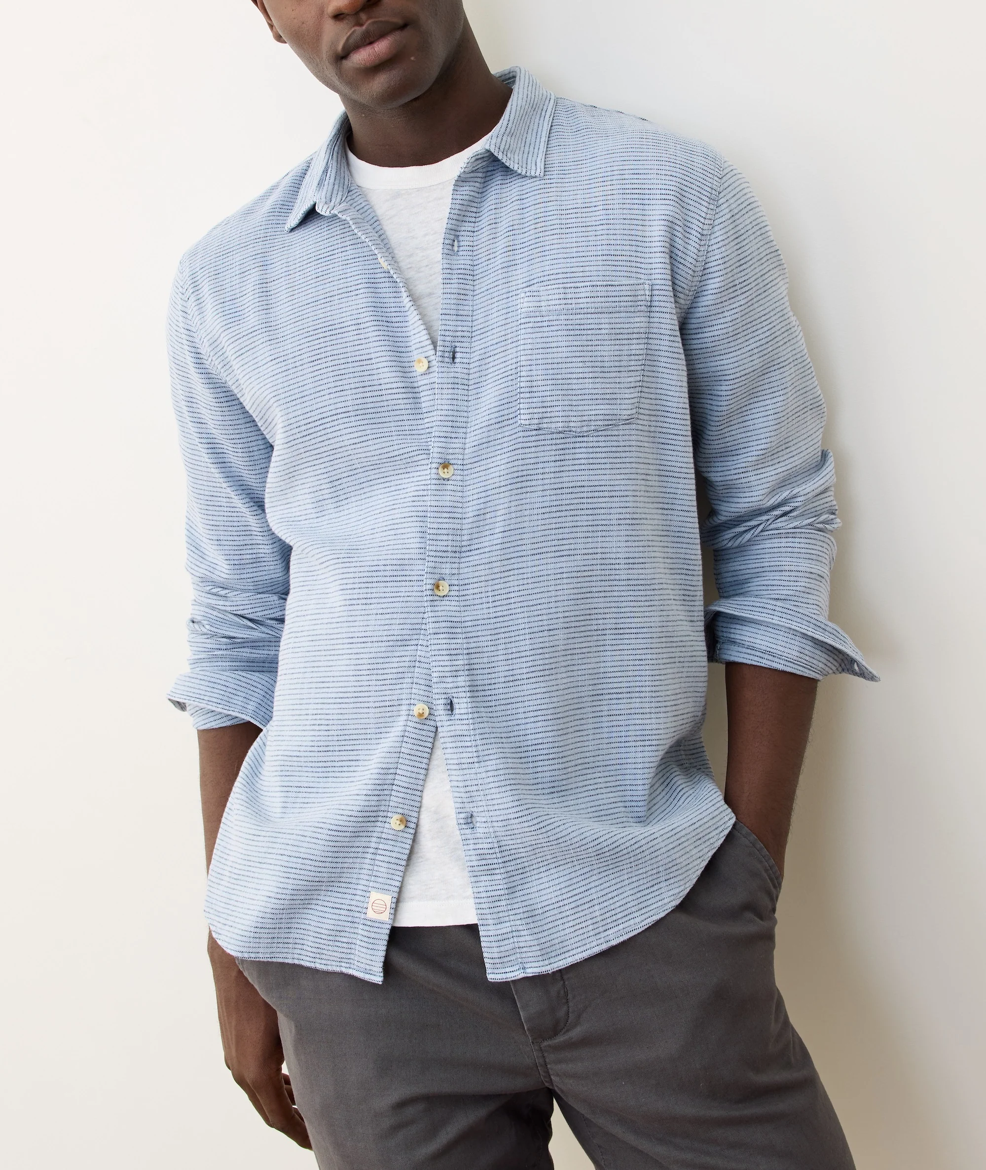 Stretch Selvage Long Sleeve Shirt - Image 3