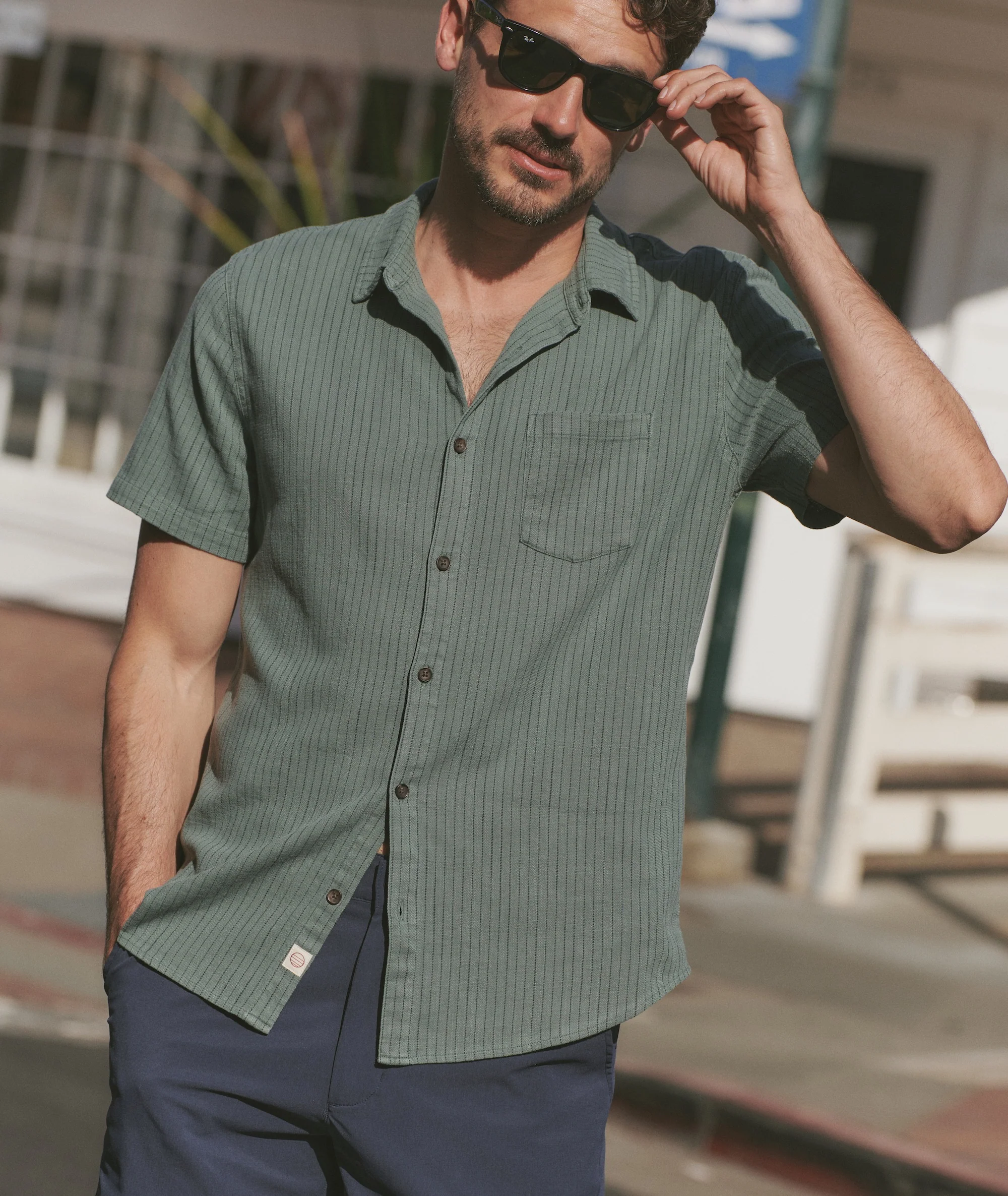 Stretch Selvage Short Sleeve Shirt - Image 4