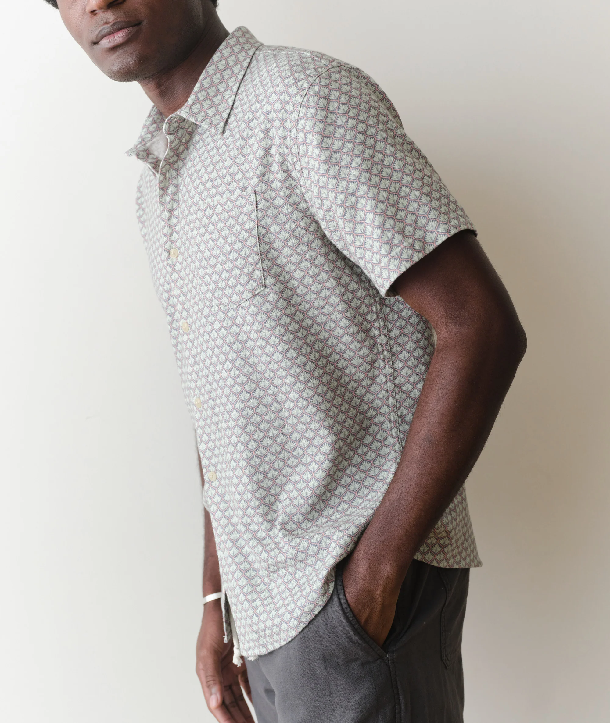 Stretch Selvage Short Sleeve Shirt - Image 3