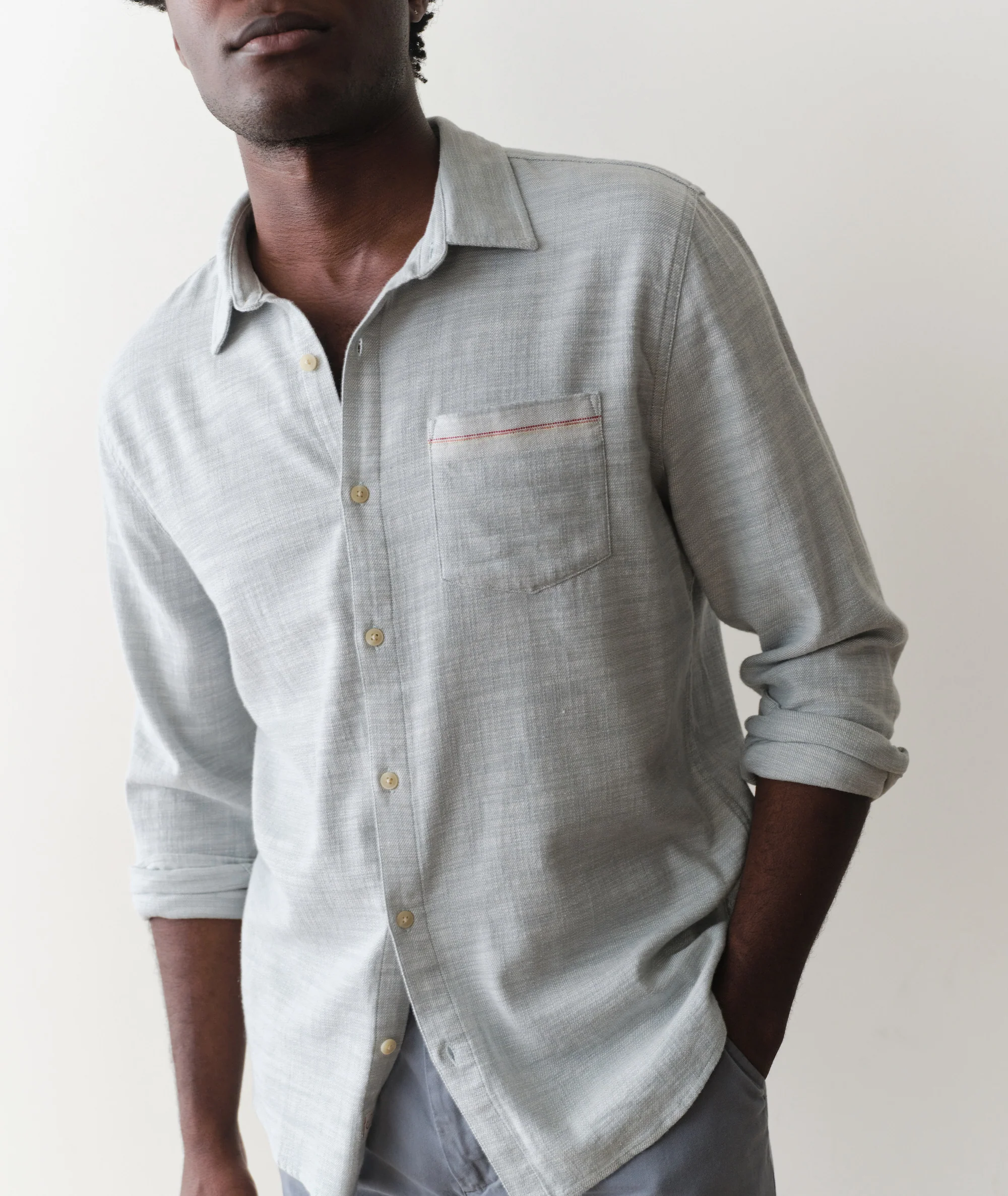 Stretch Selvage Long Sleeve Shirt - Image 3