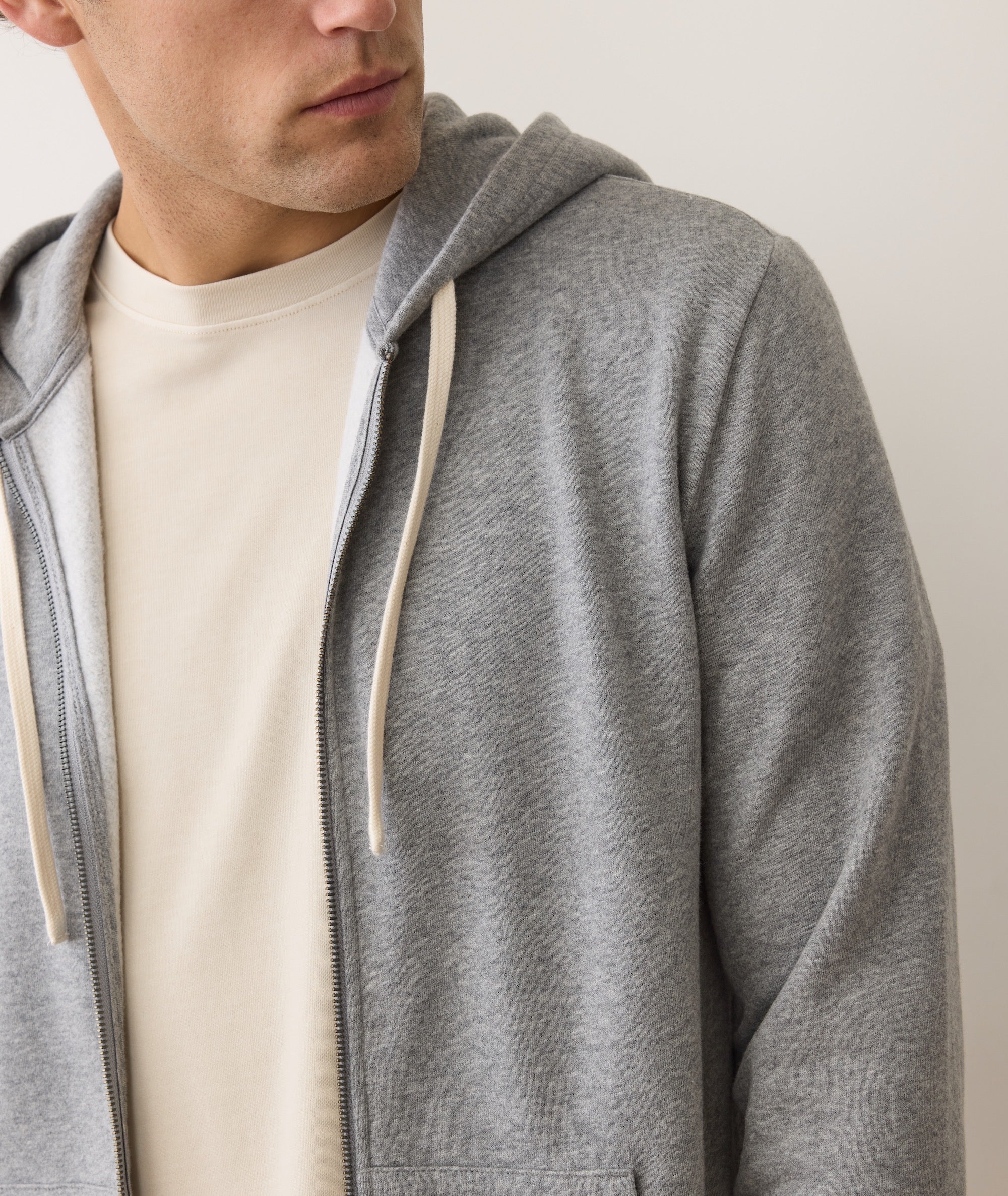 Men's Cloud 9 Fleece Full Zip Hoodie in Heather Grey - Image 5