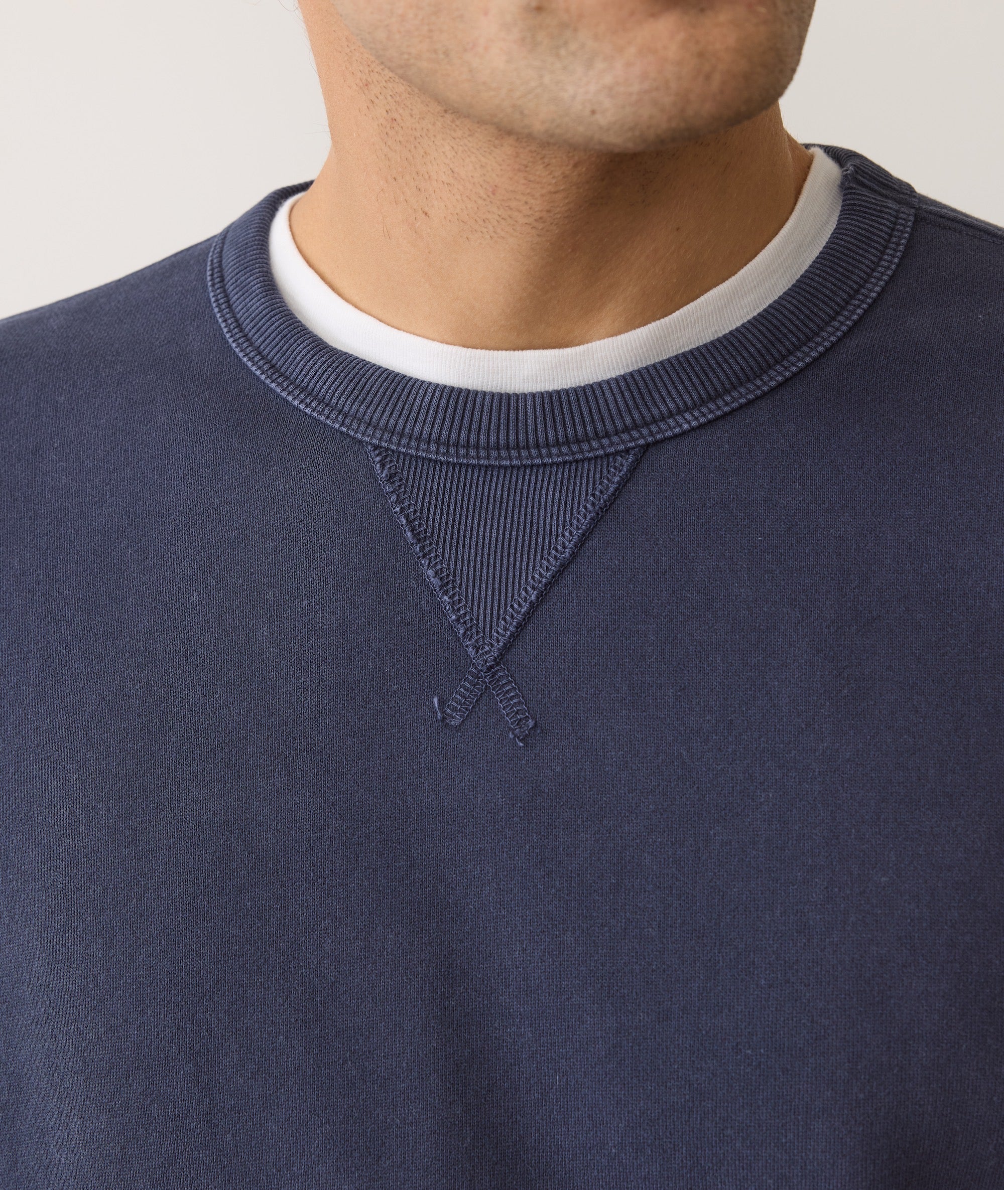 Men's Cloud 9 Fleece Relaxed Crewneck in Mood Indigo - Image 4