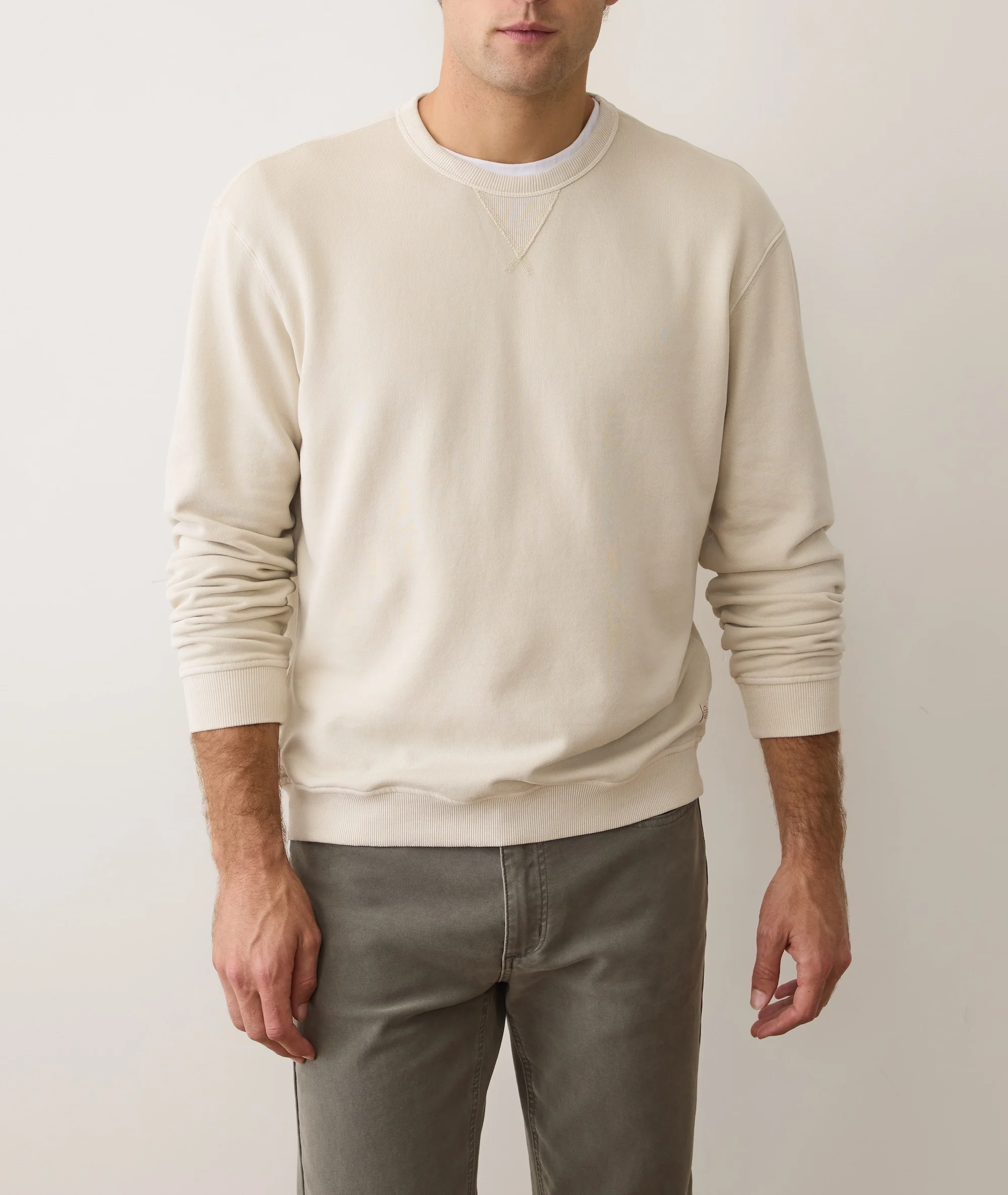 Men's Cloud 9 Fleece Relaxed Crewneck in Whitecap - Image 5