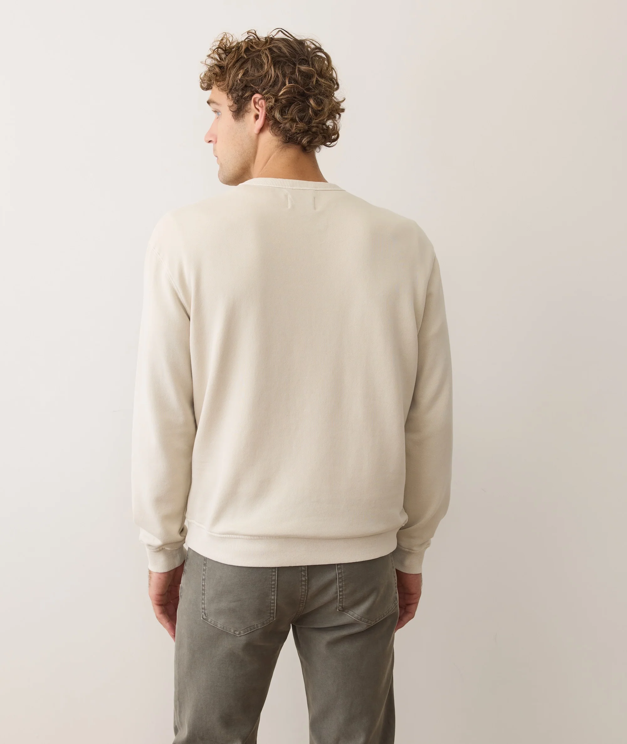Men's Cloud 9 Fleece Relaxed Crewneck in Whitecap - Image 8