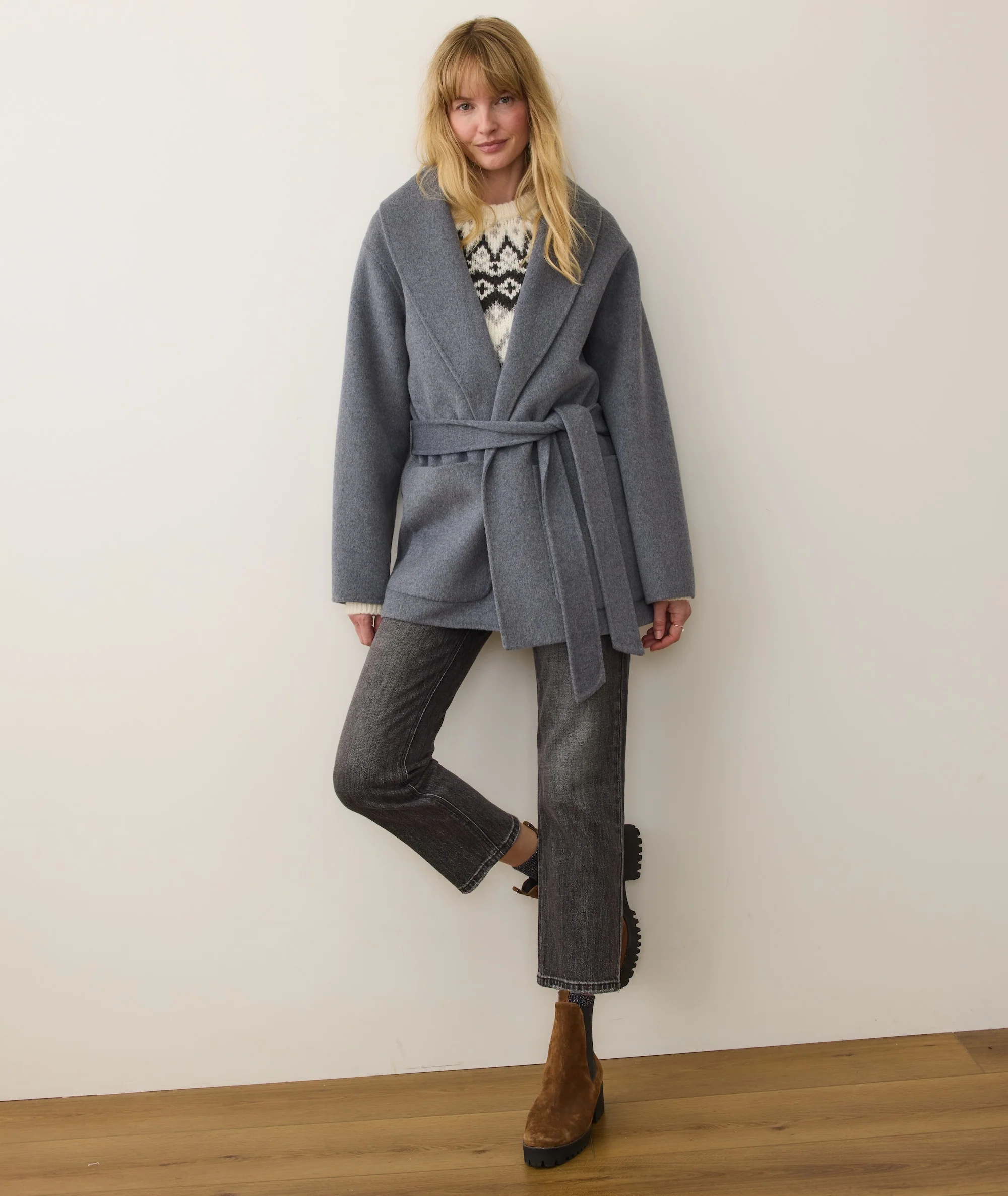 Lia Wool Robe Coat - Image 4
