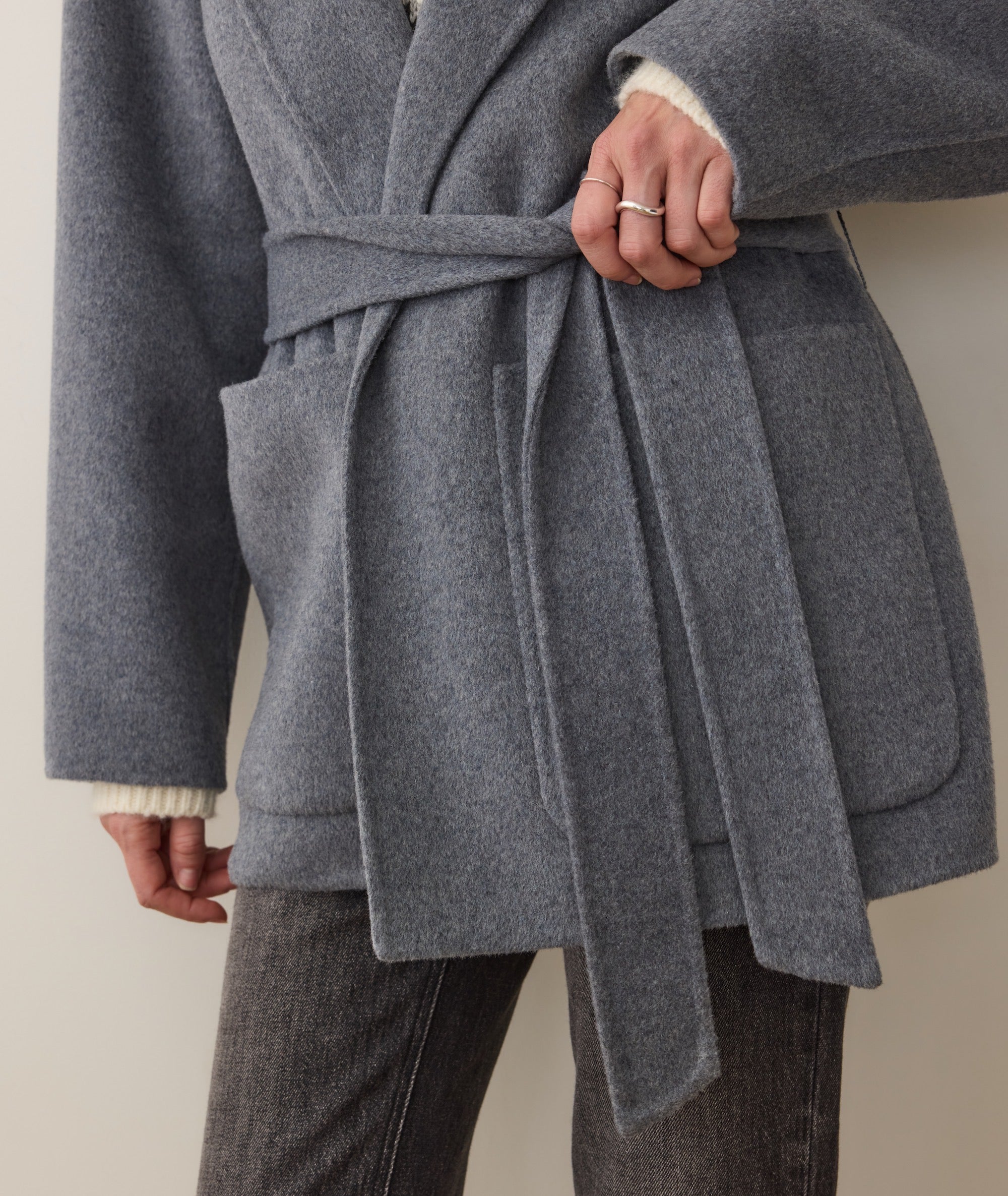 Lia Wool Robe Coat - Image 5