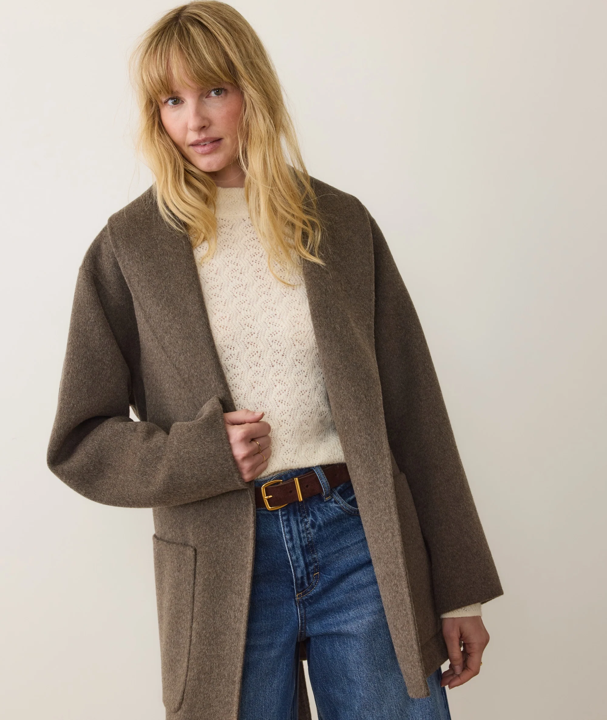 Lia Wool Robe Coat - Image 6