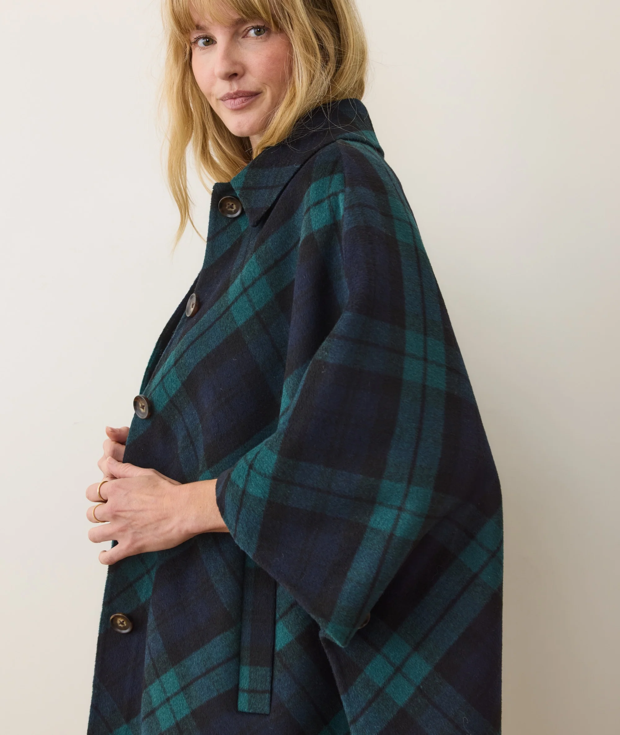 Nina Wool Cape Coat - Image 3