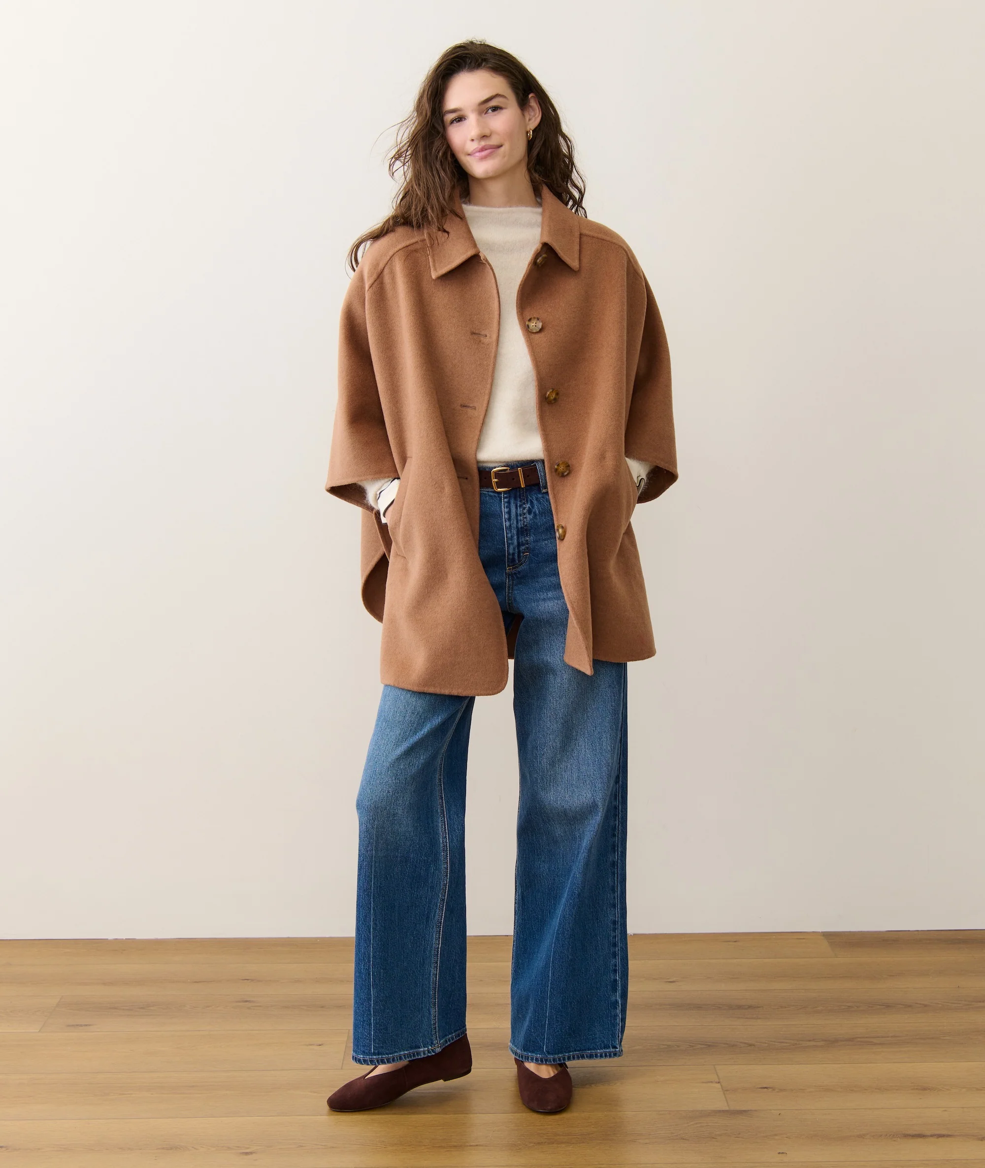 Nina Wool Cape Coat - Image 4